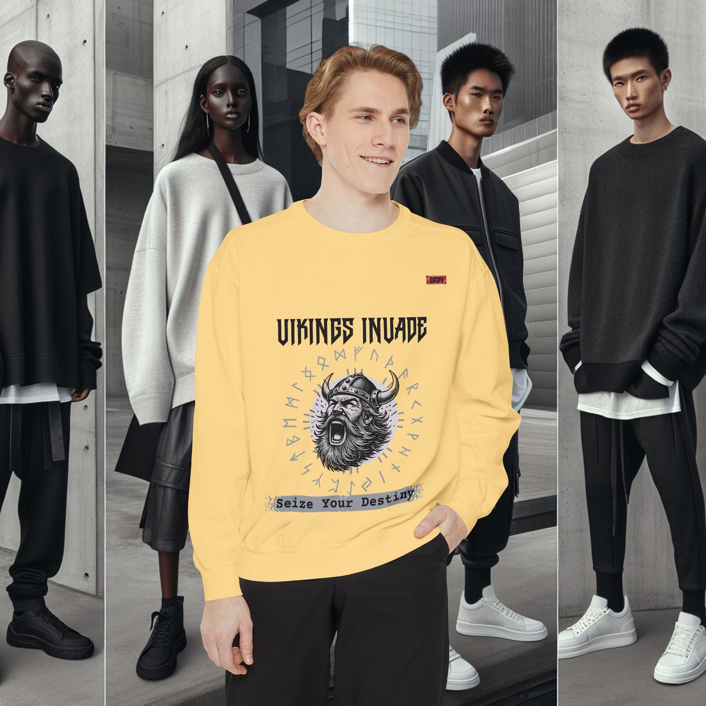 Unisex Garment-dyed Sweatshirt_ Series UWD 063_ Limited Edition Cozy Apparel for Adventurers by WesternWaves: