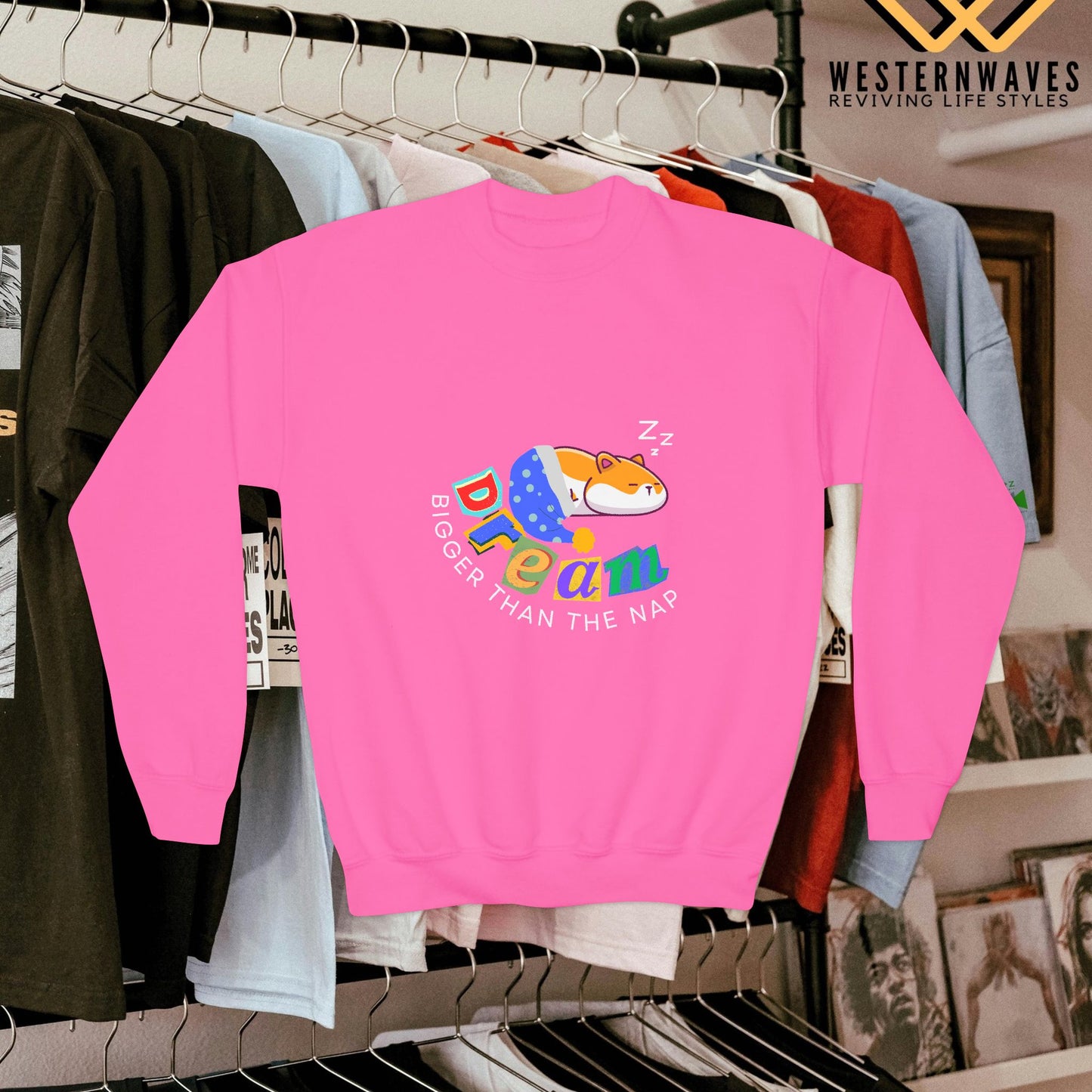 Youth Crewneck Sweatshirt_ N3+ Series YCNSS PT2WW001_ Limited Edition Perfect Companion for the School, Sports & Casual hangouts by WesternWaves: