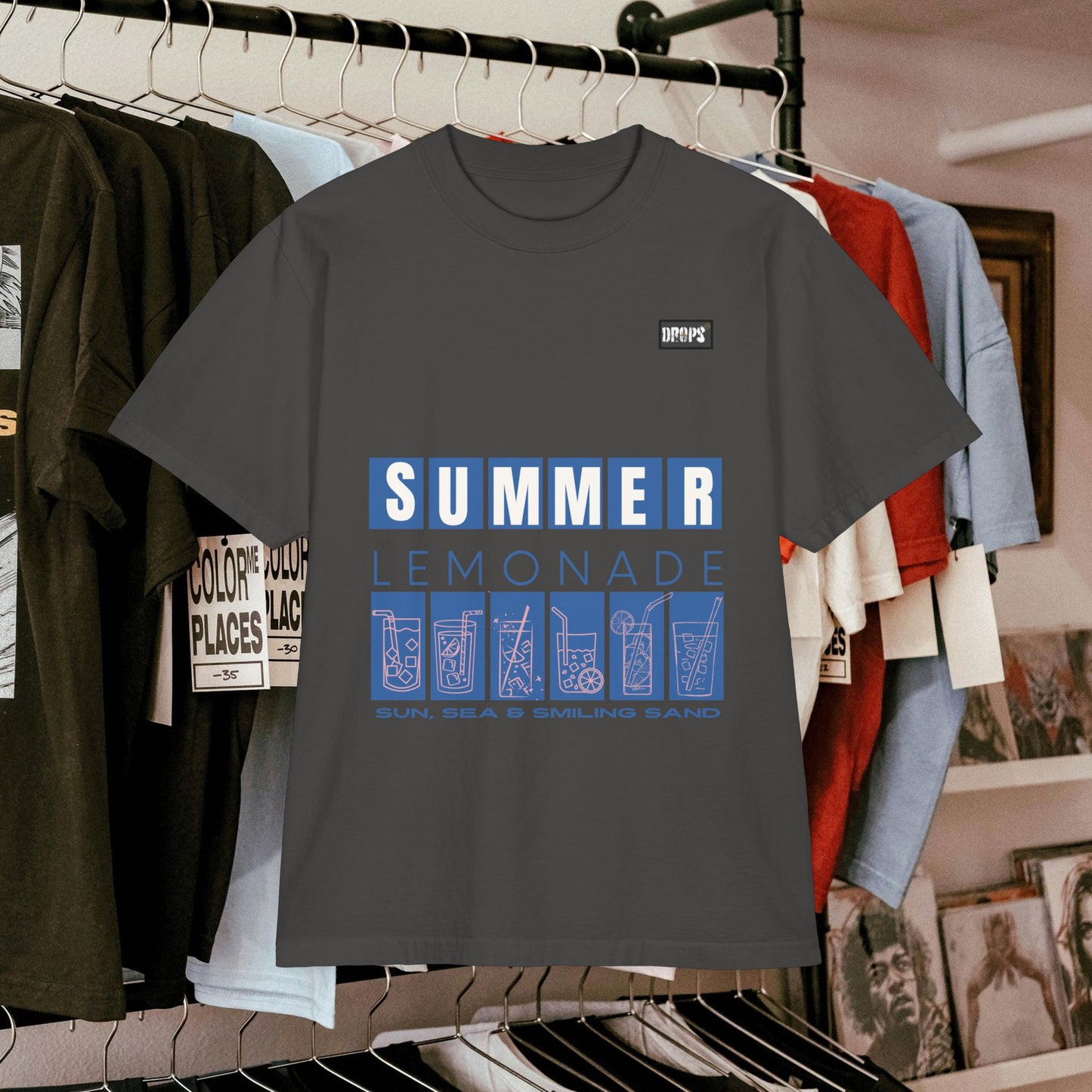 Summer Lemonade Unisex Drop-Shoulder T-Shirt_ Chill Vibes for Sun Lovers_ 17 May 2025_ 001