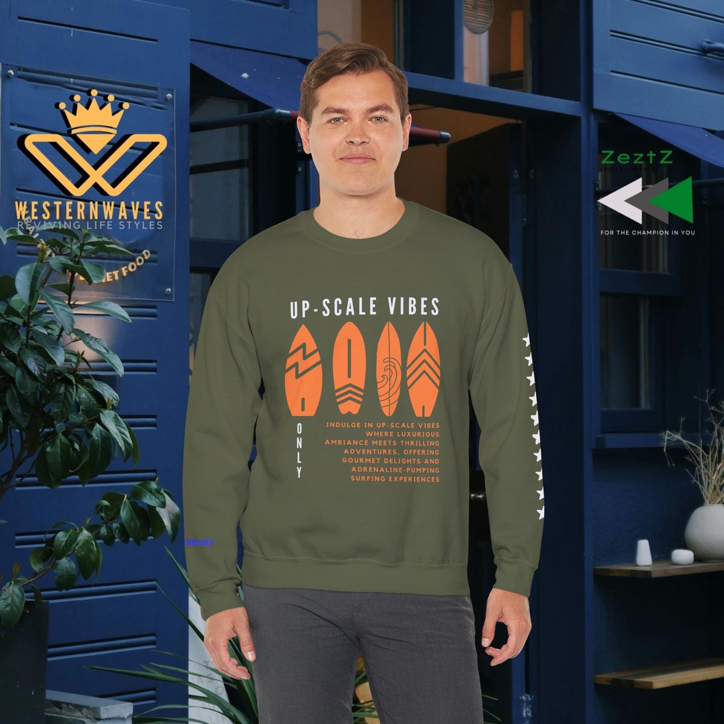 Unisex Heavy Blend™ Crewneck Sweatshirt_ N3+ Series UHBCSS PT2WW009_ Limited Edition Pure Luxury by WesternWaves: