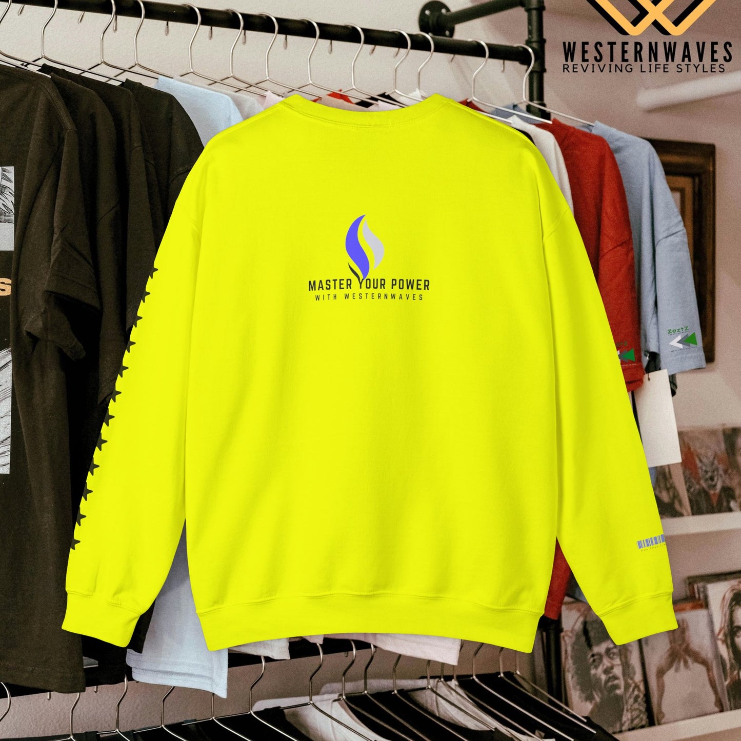 Unisex Heavy Blend™ Crewneck Sweatshirt_ N3+ Series UHBCSS PT2WW031_ Limited Edition Pure Luxury By WesternWaves: