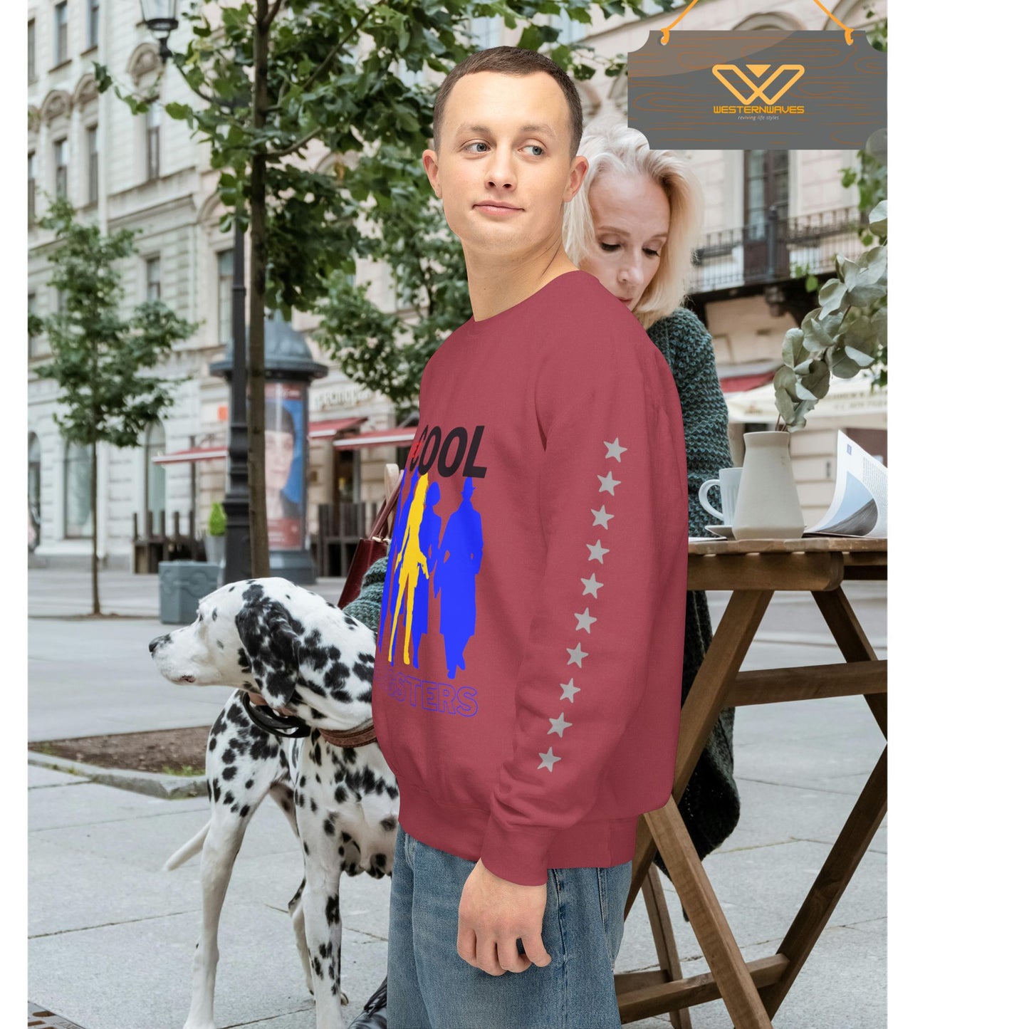 Unisex Lightweight Crewneck Sweatshirt_ N3+ Series ULWCSS PT2WW001_ Limited Edition by WesternWaves: