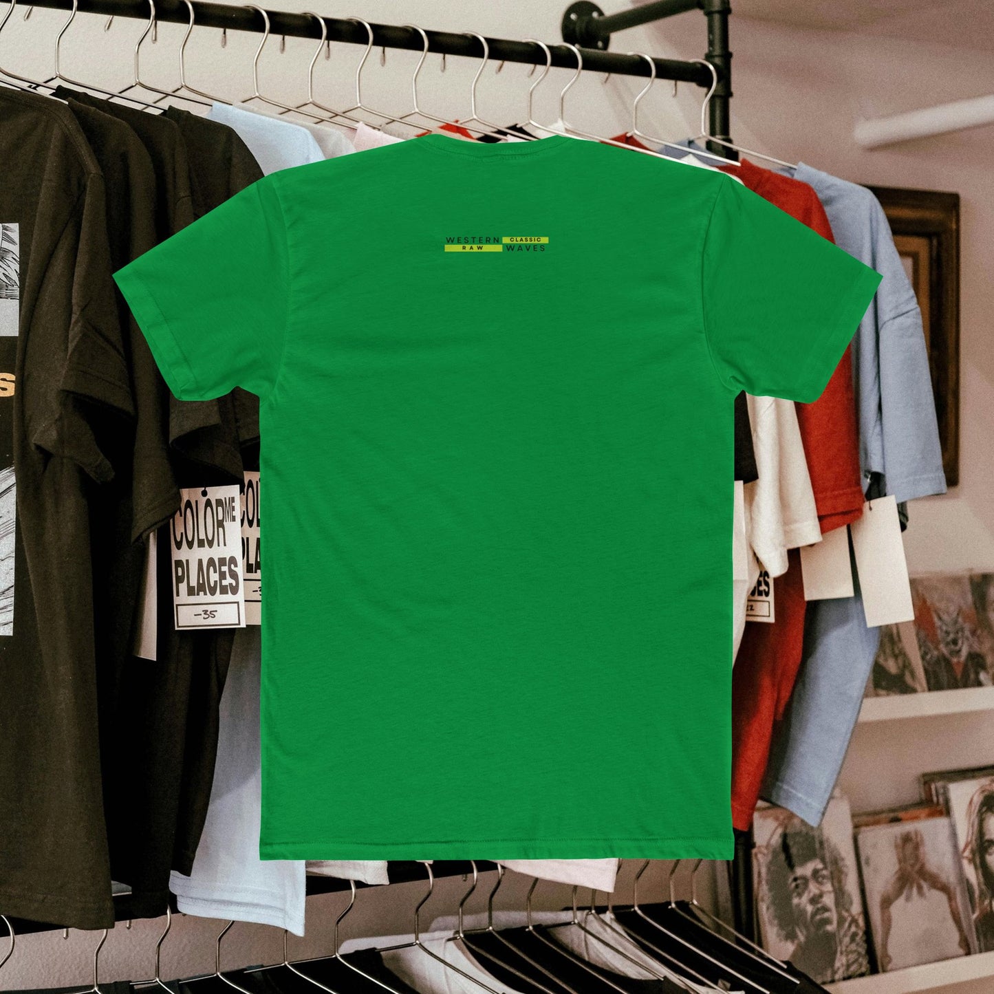 Unisex Cotton Crew Tee_ N4+ Series USCCTEE PT2WW001_ Limited Edition High Quality Print Statement by WesternWaves: