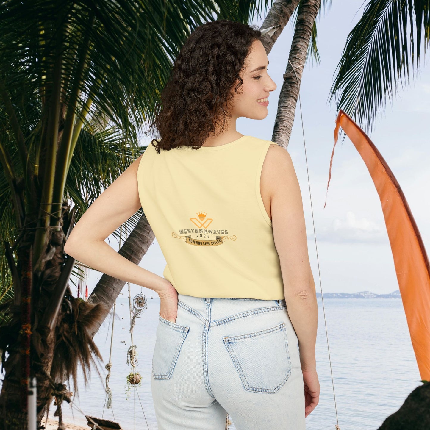 Unisex Garment-Dyed Tank Top_ N2+ Series USGDTT PT2WW015_ Limited Edition Comfort & Style by WesternWaves: