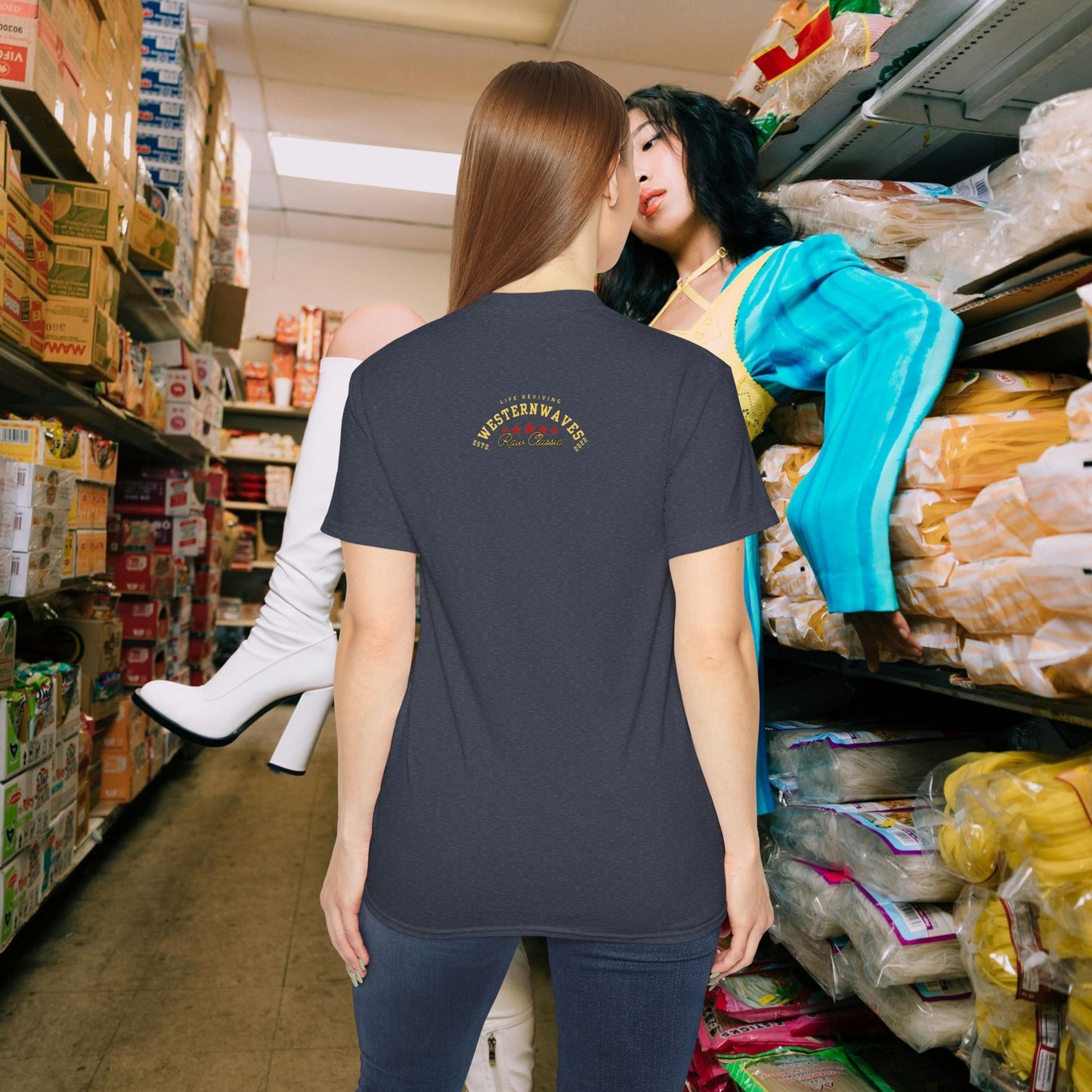 Unisex Ultra Cotton Tee_ Classic Comfort Unleashed_ N2+ Series USUCTEE PT2WW005_ Limited Edition Maximum Comfort & Style by WesternWaves: