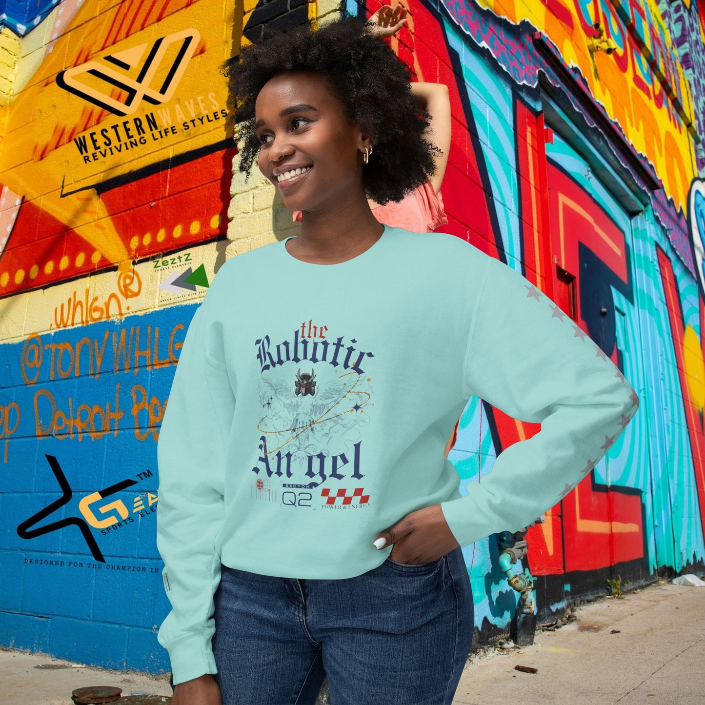 Unisex Lightweight Crewneck Sweatshirt_ N3+ Series ULWCSS PT2WW012_ Limited Edition Unparalleled Quality by WesternWaves: