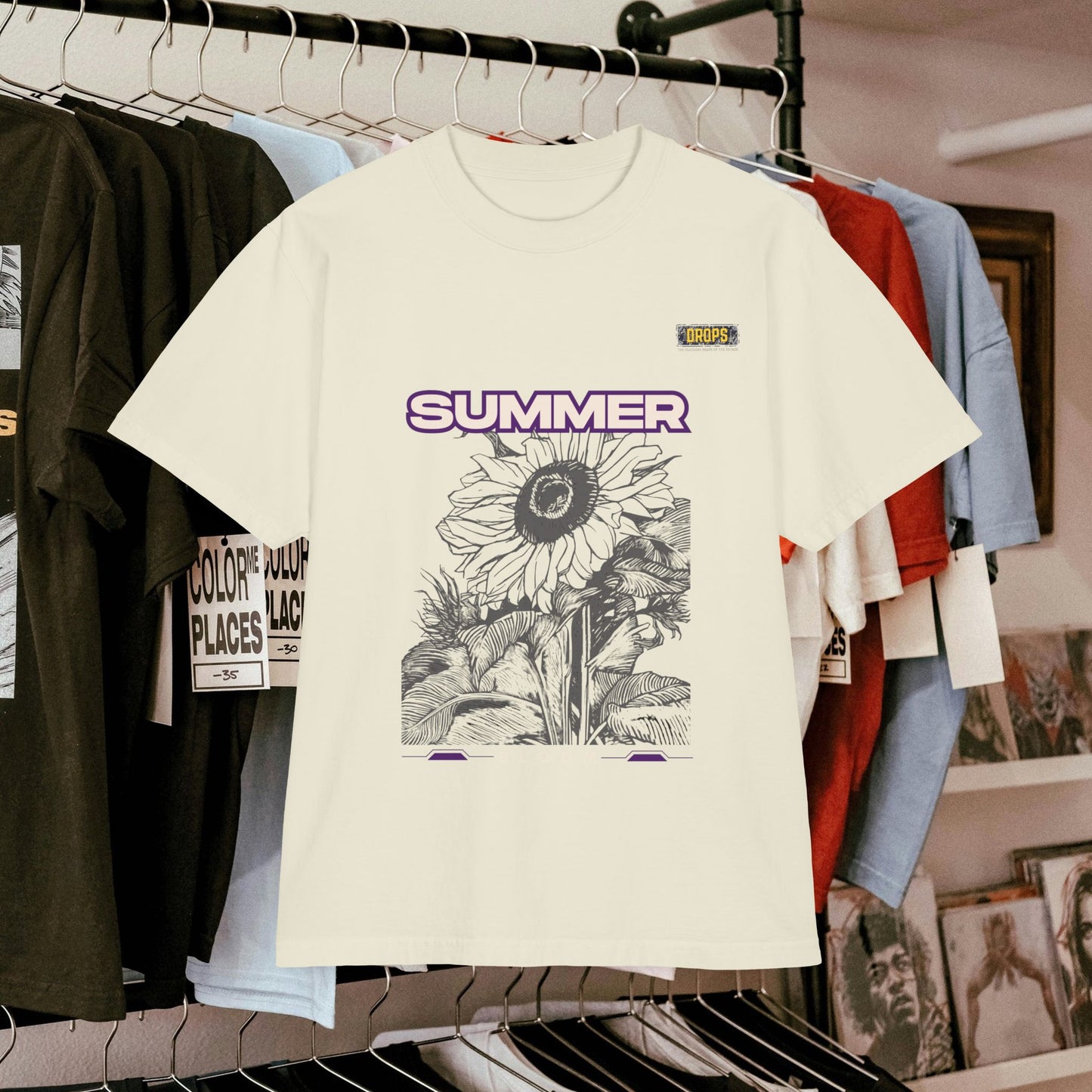 Unisex Garment-Dyed Drop-Shoulder T-Shirt_ 06 jULY 2025_ Limited Edition Tee for Outdoor Fun by WesternPulse: