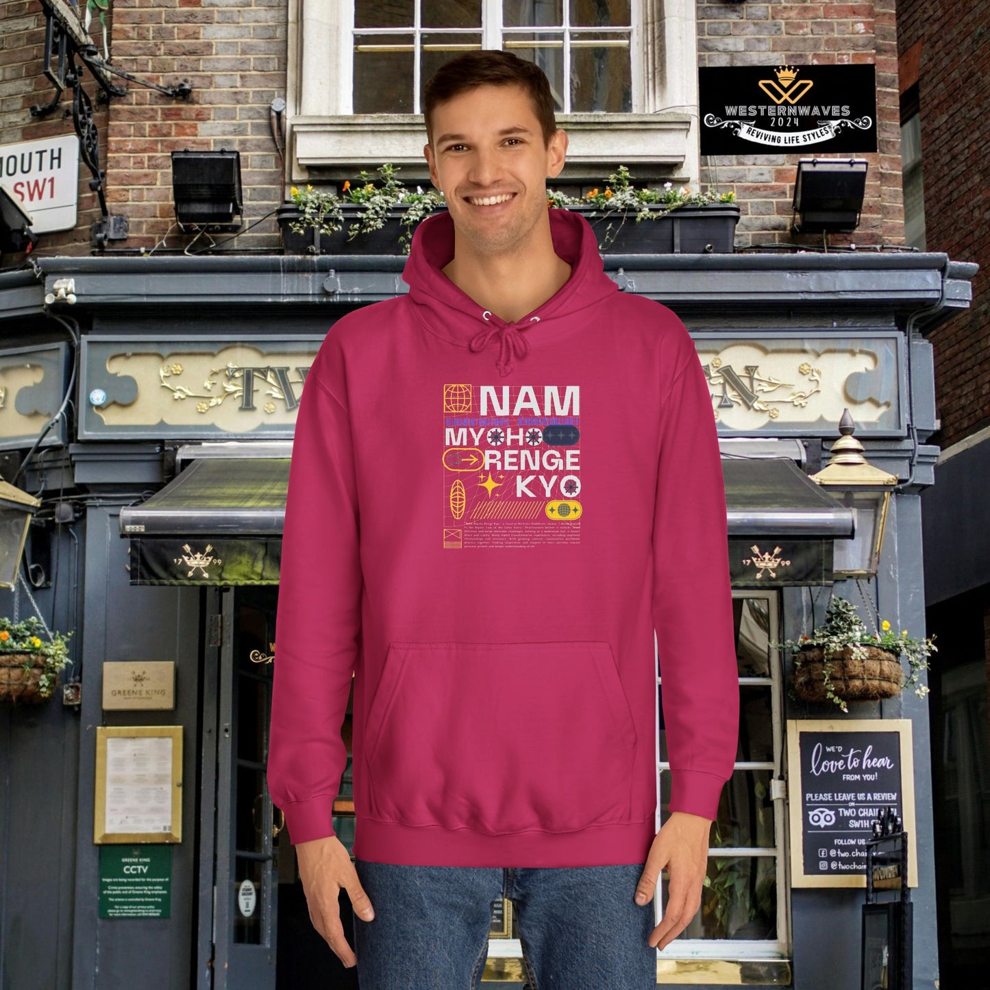 Unisex College Hoodie_ N2+ Series USCH PT2WW006_ Limited Edition Timeless Unisex Design by WesternWaves: