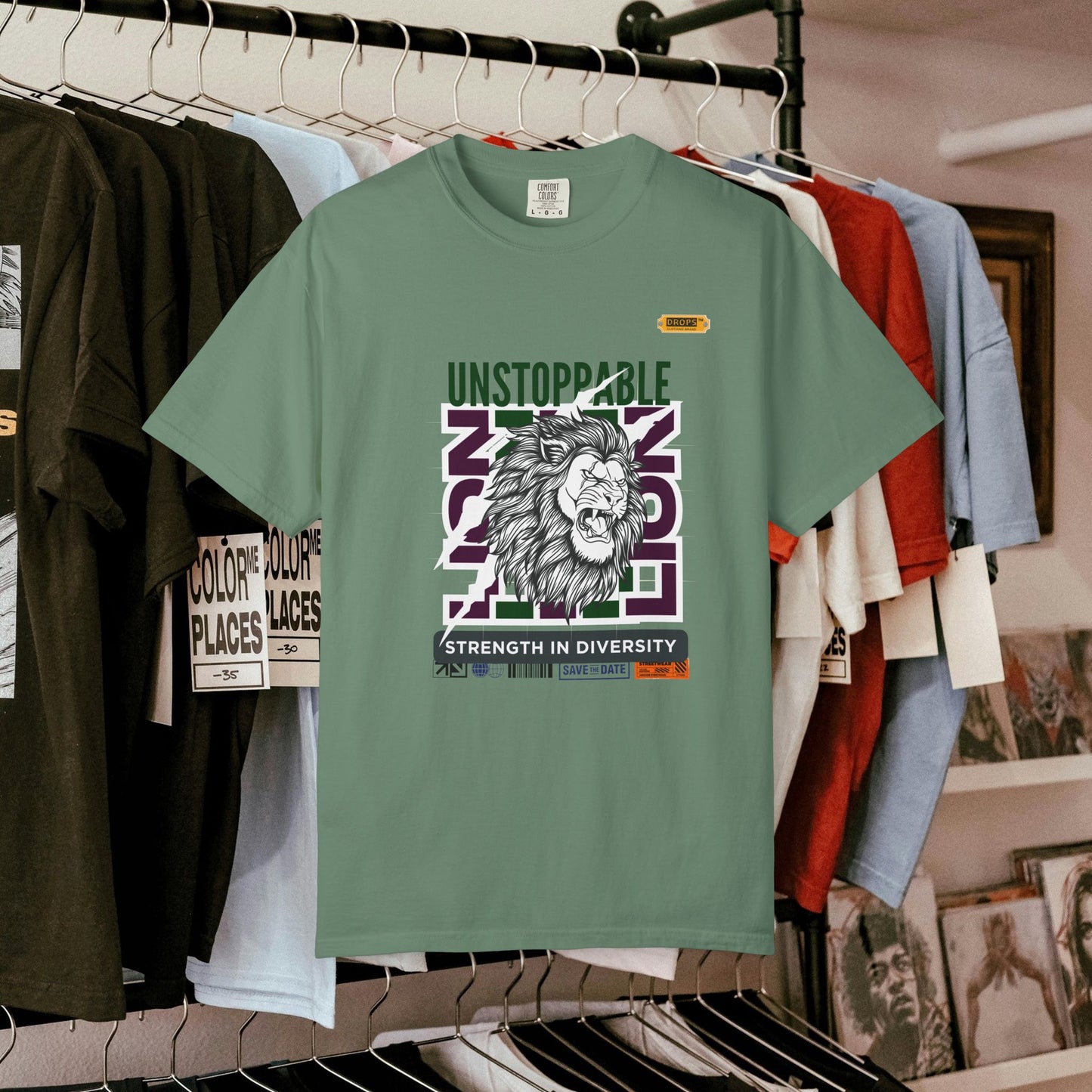 Unisex Garment-Dyed T-Shirt_ 26 June 2025_ Limited Edition Strength in Diversity by WesternWaves: