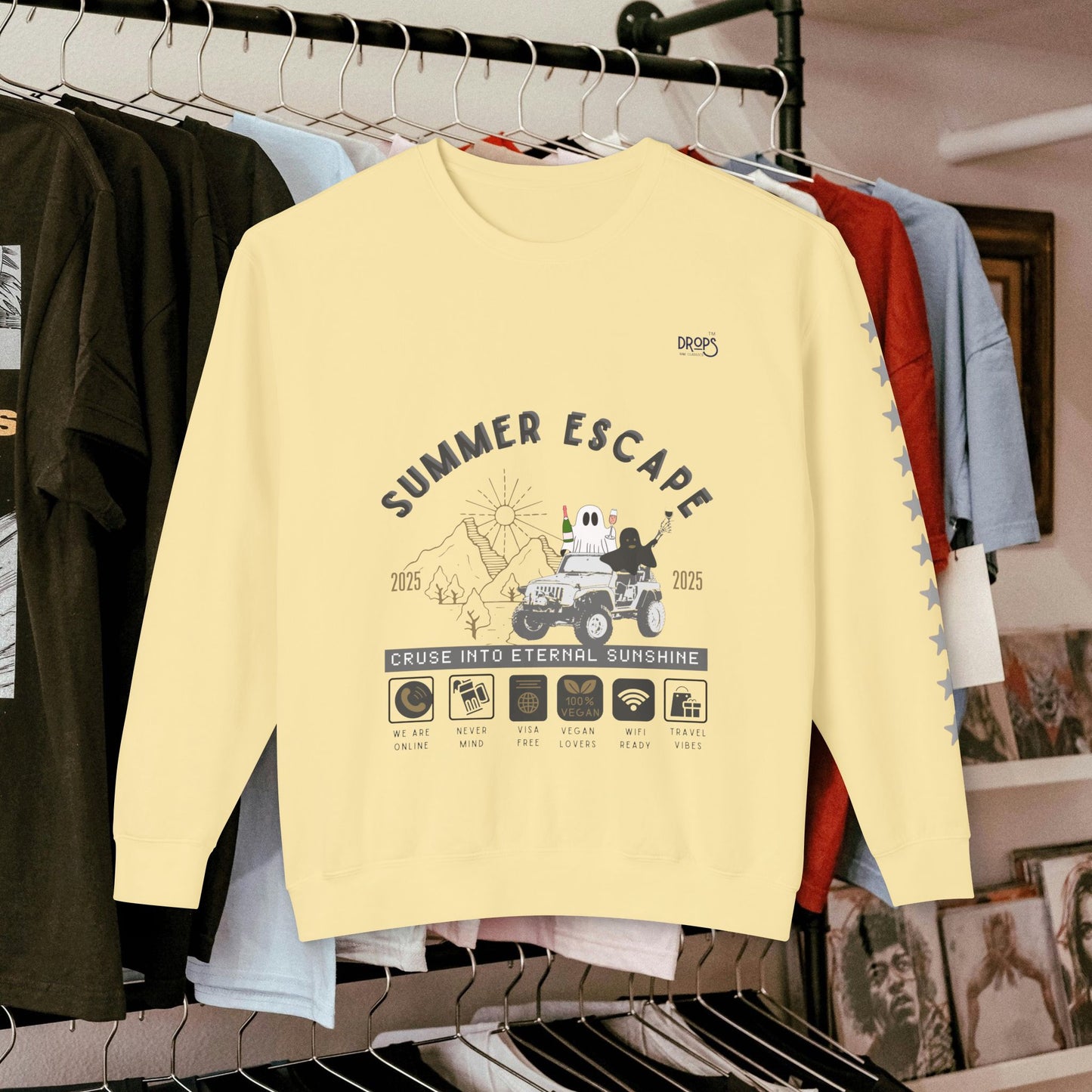Unisex Summer Escape Crewneck Sweatshirt - Cruise into Eternal Sunshine_ 10 May 2025_ 001