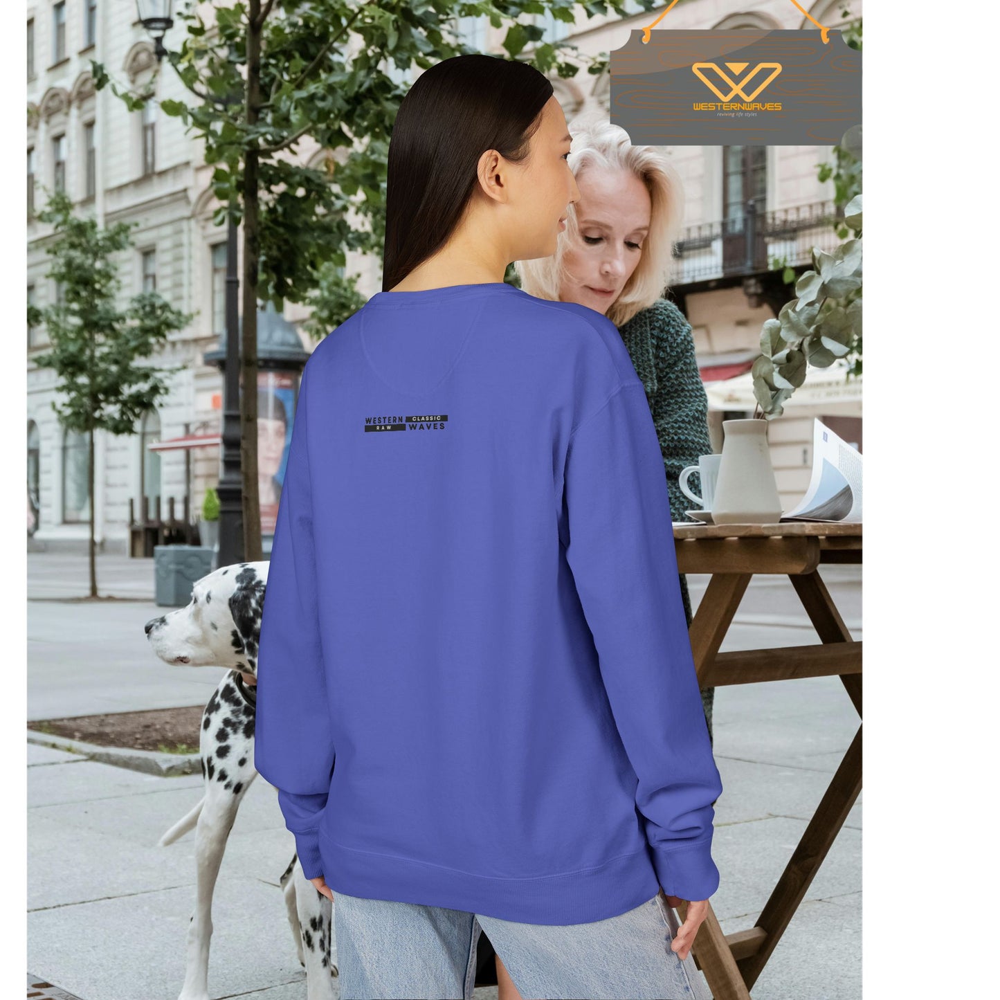 Unisex ComfortWash® Garment Dyed Crewneck Sweatshirt_ N7* Series USCGDCNSS PT2WW001_ Limited Edition Comfort & Retro Flair by WesternWaves: