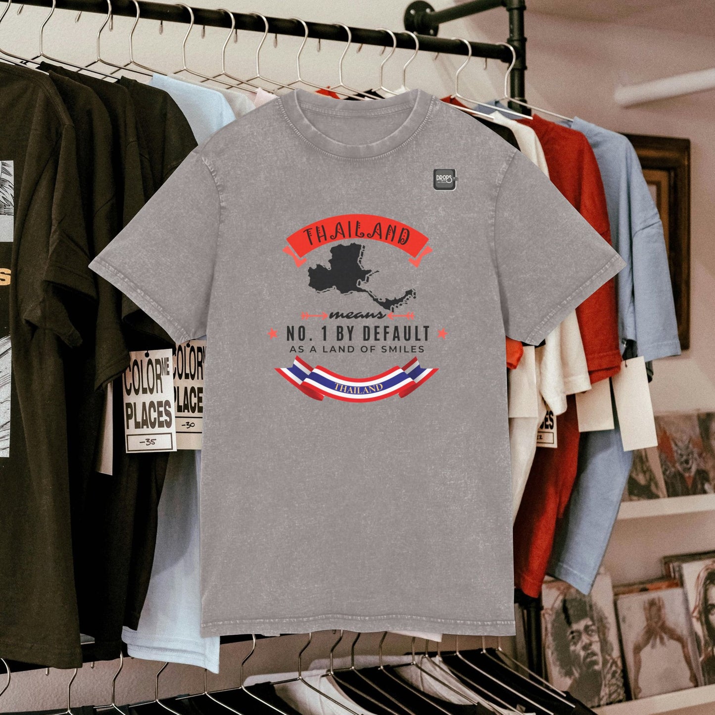 Acid Washed Round Neck Tee_ N7+ Series AWRNTEE PT2WW001_ Limited Edition by WesternWaves: