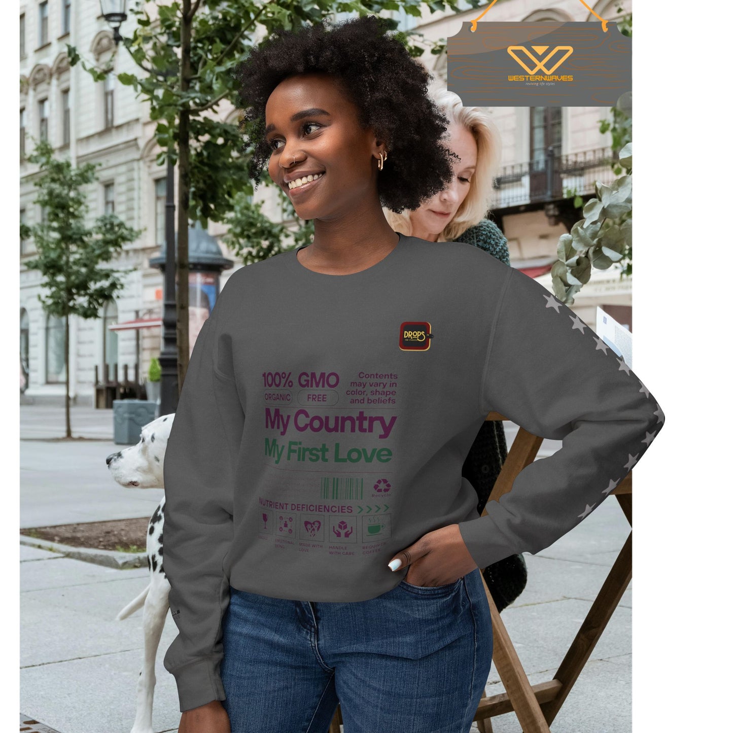 Unisex Lightweight Sweatshirt_ N7+ Series USLWSS PT2WW001_ Limited Edition by WesternWaves: