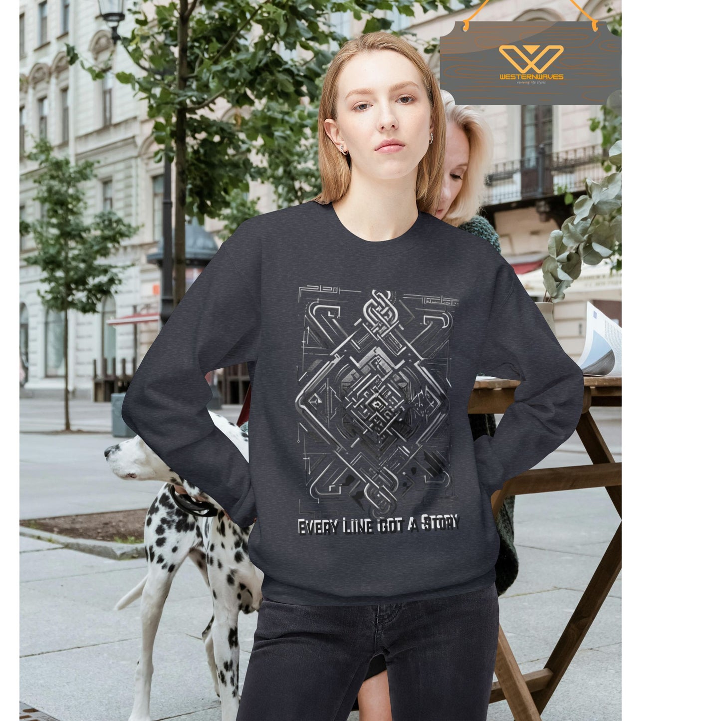 Every Line Got A Story Sweatshirt | Unisex Fleece Crewneck, Cozy Pullover, Artistic Gift, Casual Layer, Everyday Wear