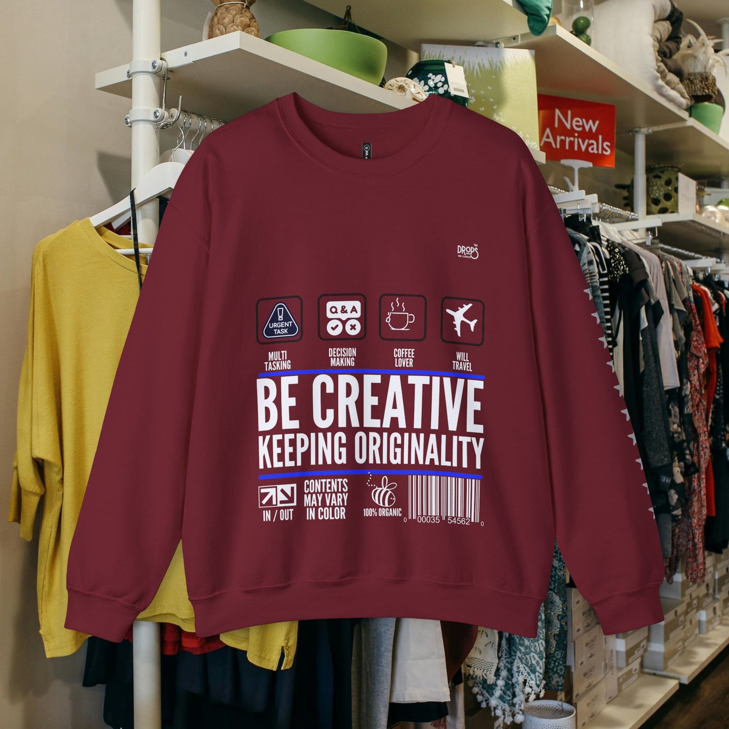 Unisex Heavy Blend™ Crewneck Sweatshirt_ N2 Sports Series UHBCSS PT2WW004_ Limited Edition 'DROPS' Brand Sweatshirt by WesternWaves: