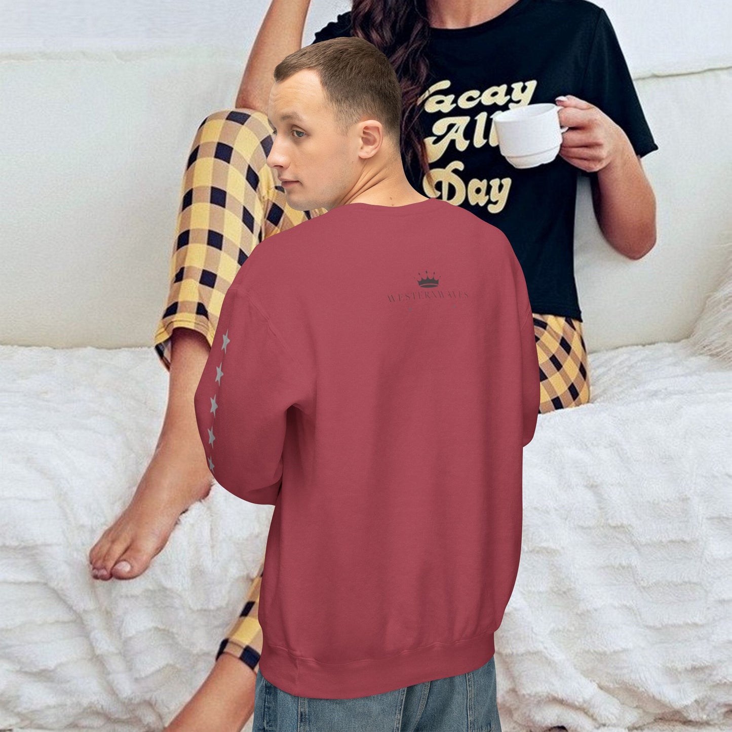 Unisex Lightweight Sweatshirt_ N7+ Series USLWSS PT2WW001_ Limited Edition by WesternWaves: