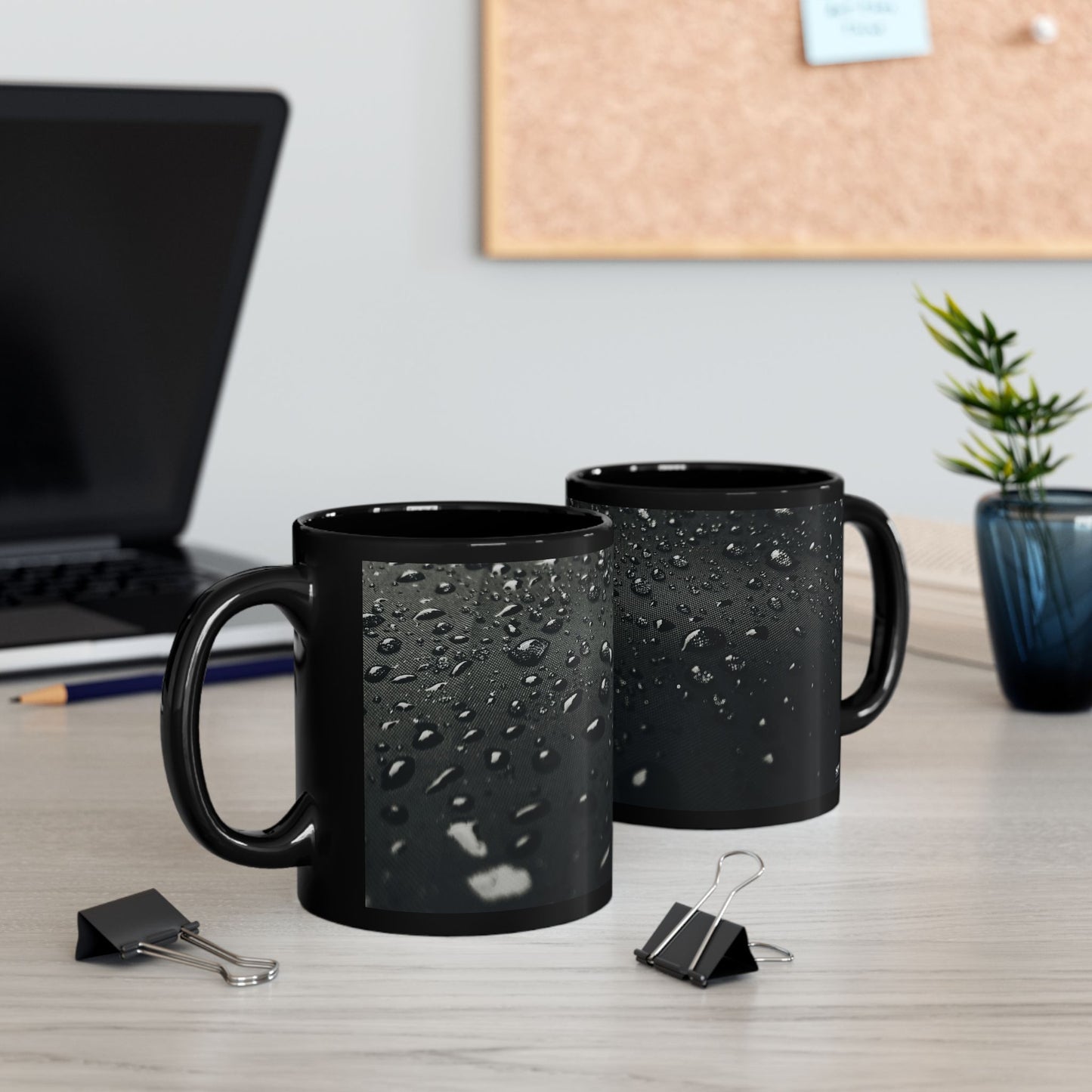Black Mug (11oz, 15oz) _N2+ Series CBM PT2WW001_ Limited Edition Black Ceramic Mug, Where Style Meets Functionality by WesternWaves: