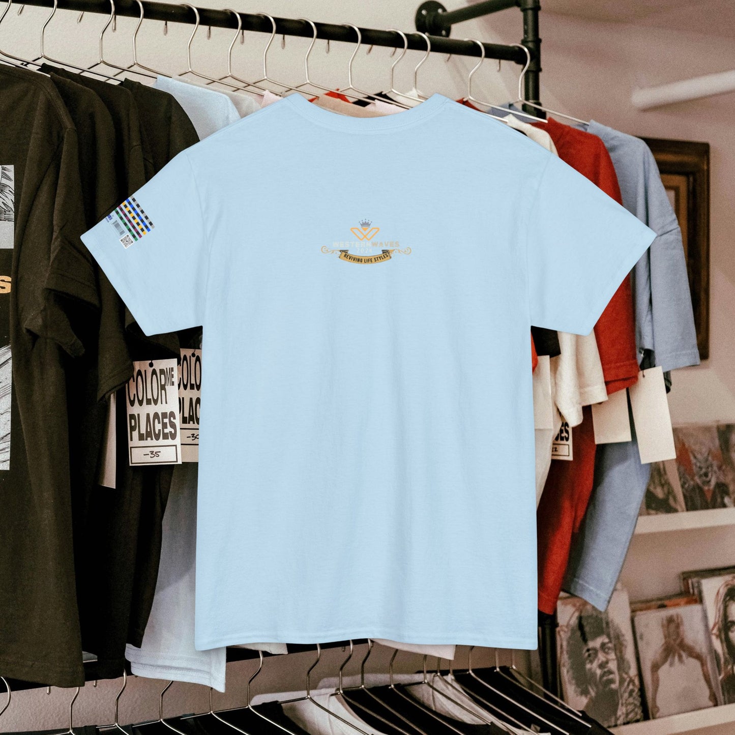 Unisex Heavy Cotton Tee_ Crafted from premium 100% cotton_ N+ Series UHCT PT2WV011_ Limited Edition by WesternWaves: