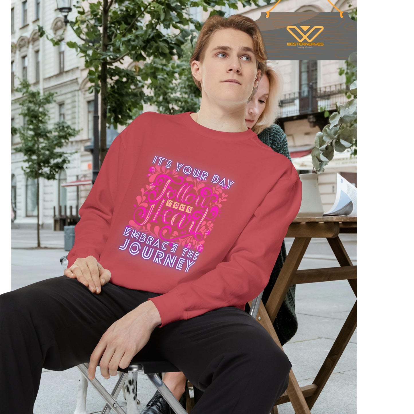 Unisex Garment-Dyed Sweatshirt_ N3+ Series UGDSS PT2WW001_ WesternWaves Limited Edition: