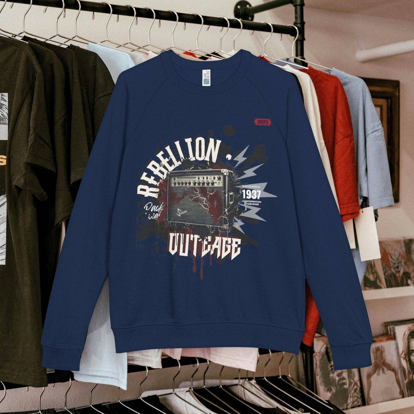 Rebellion Graphic Crewneck Sweatshirt_ 02 Sep 2025_ Unisex Fashion, Casual Wear, Music Lover Gift, Vintage Style Apparel, Streetwear Style