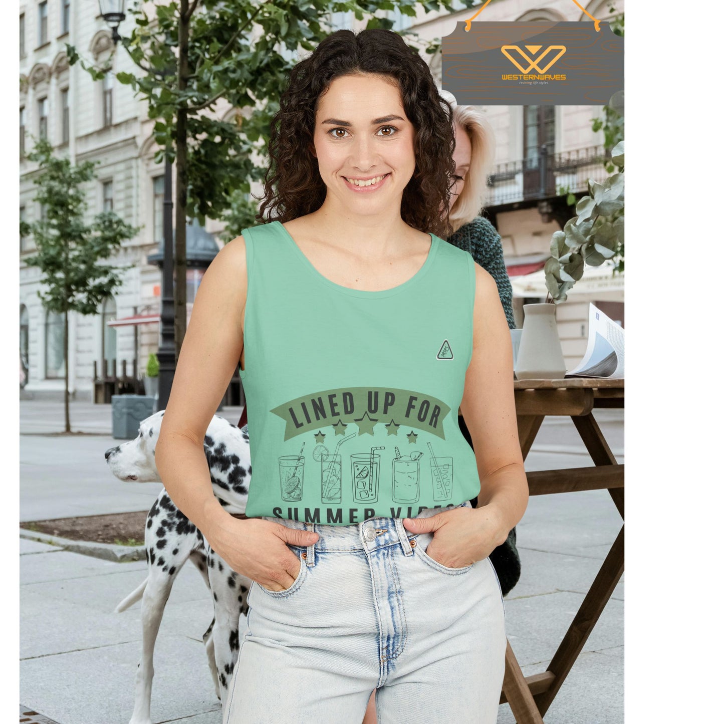 Unisex Garment-Dyed Tank Top_ Series N7* USDYEDTTOPS PT2WW001_ Limited Edition by WesternWaves: