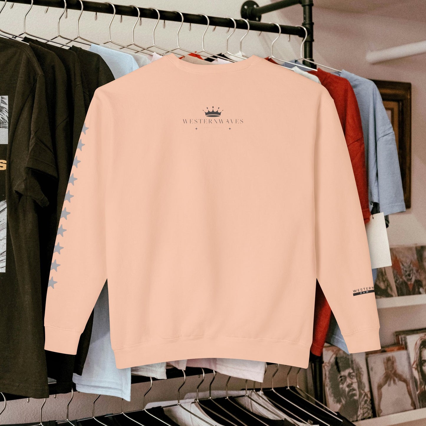 Unisex Lightweight Sweatshirt_ N7+ Series USLWSS PT2WW001_ Limited Edition by WesternWaves: