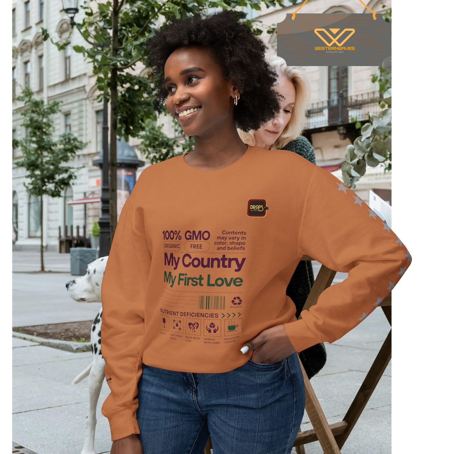 Unisex Lightweight Sweatshirt_ N7+ Series USLWSS PT2WW001_ Limited Edition by WesternWaves: