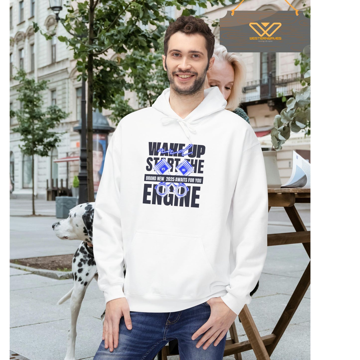Unisex Midweight Softstyle Fleece Hoodie_ N3+ Series USMWSSFH PT2WW010_ Limited Edition Luxuriously Soft 100% Cotton Face by WesternWaves: