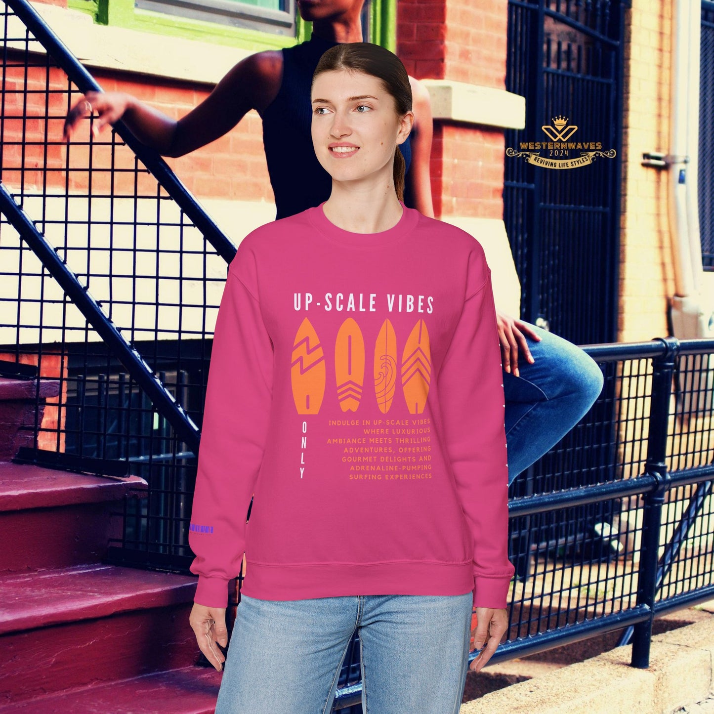 Unisex Heavy Blend™ Crewneck Sweatshirt_ N3+ Series UHBCSS PT2WW009_ Limited Edition Pure Luxury by WesternWaves: