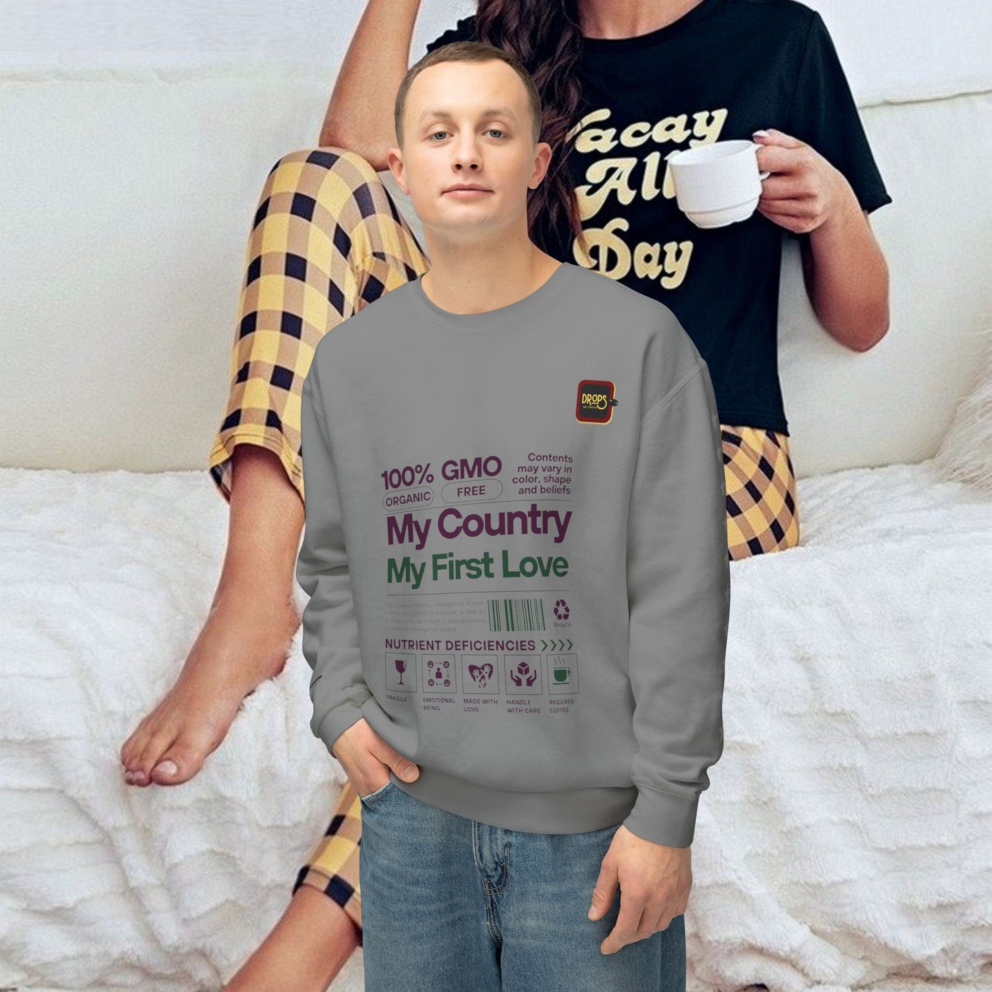 Unisex Lightweight Sweatshirt_ N7+ Series USLWSS PT2WW001_ Limited Edition by WesternWaves: