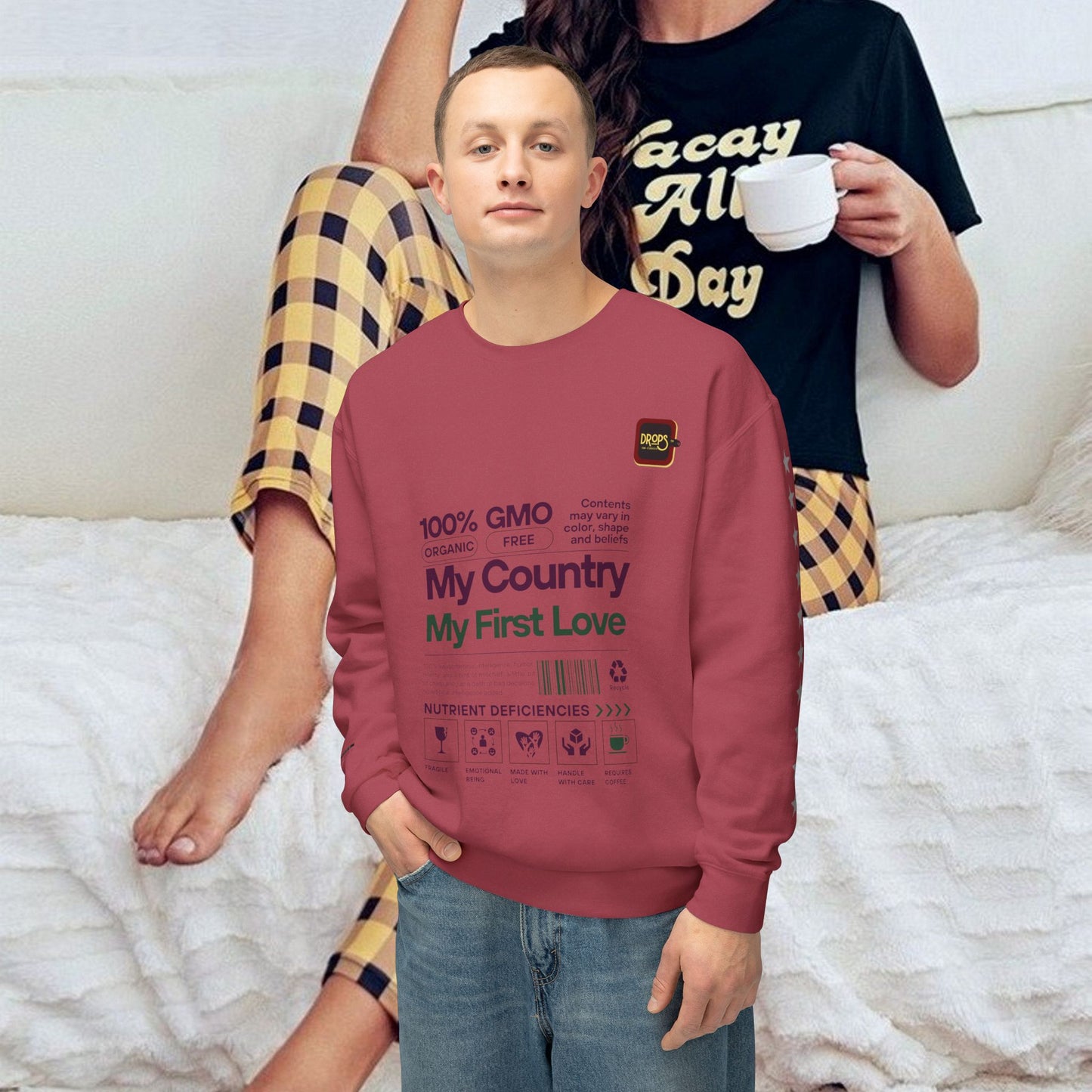 Unisex Lightweight Sweatshirt_ N7+ Series USLWSS PT2WW001_ Limited Edition by WesternWaves: