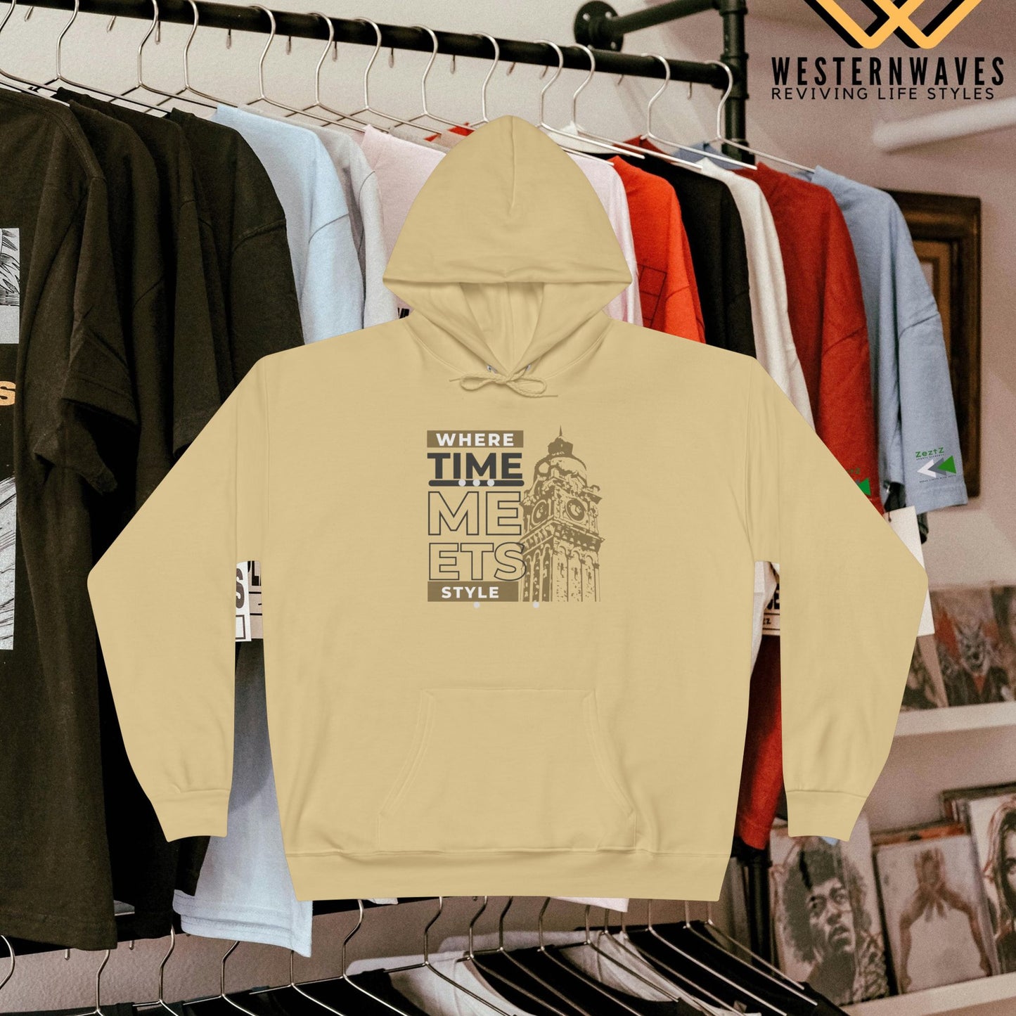 Unisex EcoSmart® Pullover Hoodie Sweatshirt_ N3+ Series USESPOHSS PT2WW001_ Limited Edition Perfect Blend of Comfort, Style, & Sustainability by WesternWaves: