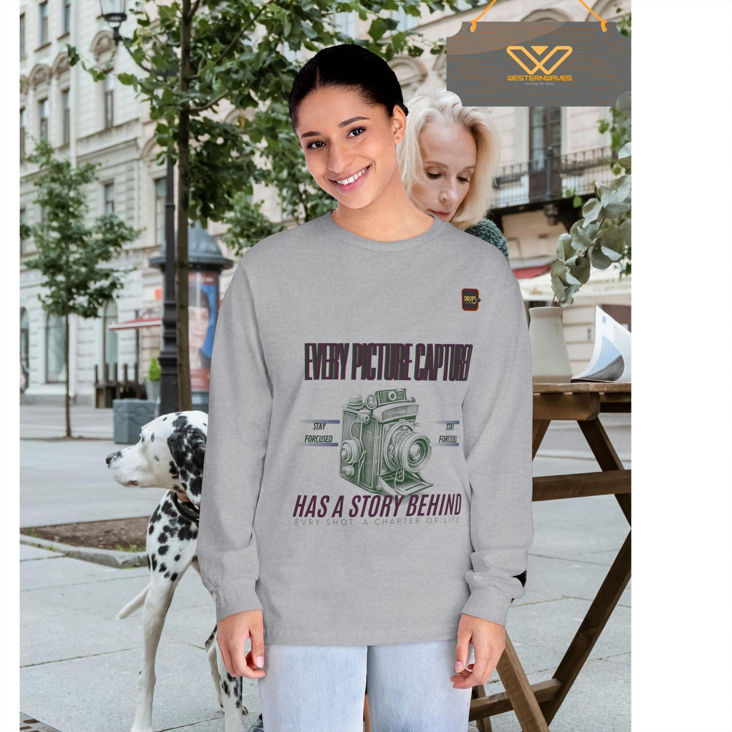 Unisex Classic Long Sleeve T-Shirt_ N2 Series CLSTS PT2WW001_ Limited Edition 100% US Cotton product by WesternWaves: