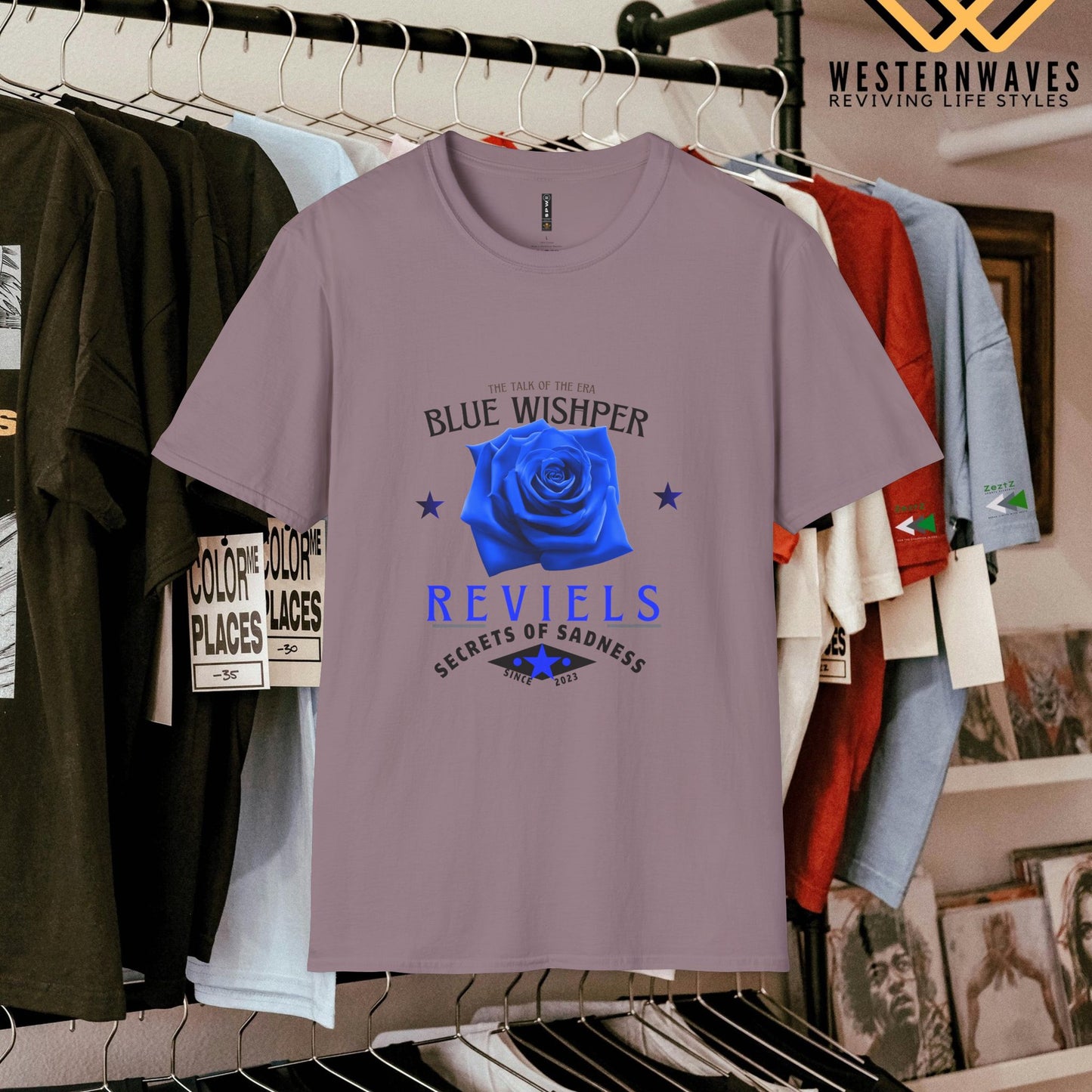 Unisex Softstyle T-Shirt_ N3+ Series USSTS FT2WW005_ Limited Edition Redefines & Relaxation by WesternWaves: