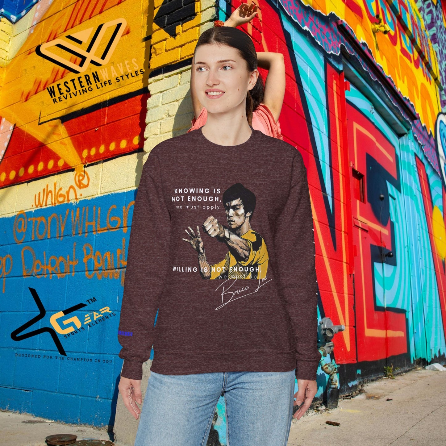 Unisex Heavy Blend™ Crewneck Sweatshirt_ N2+ Sports Series UHBCSS PT2WW008_ Limited Edition ‘Zeztz’ Brand Sports Elements by WesternWaves: