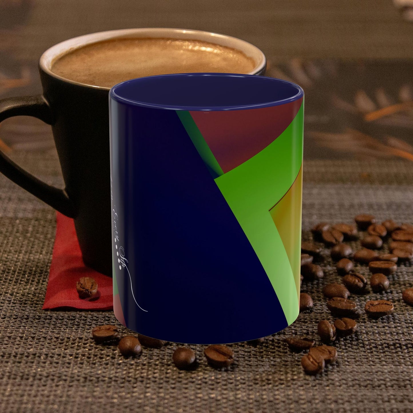 Accent Coffee Mug 11, 15oz_ N3+ Series ACM11OZ PT2WW018_ Limited Edition Perfect Blend of Style by WesternWaves: