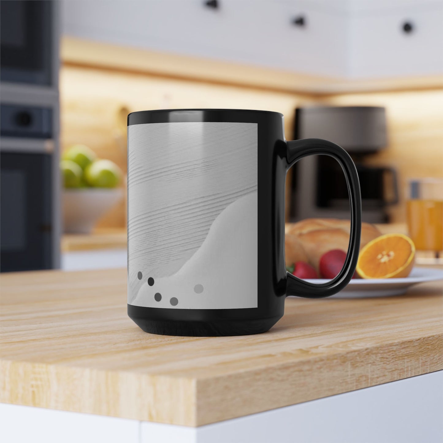 Black Mug (11oz, 15oz)_ N3+ Series CBM PT2WW005_ Limited Edition Black Ceramic Mug by WesternWaves