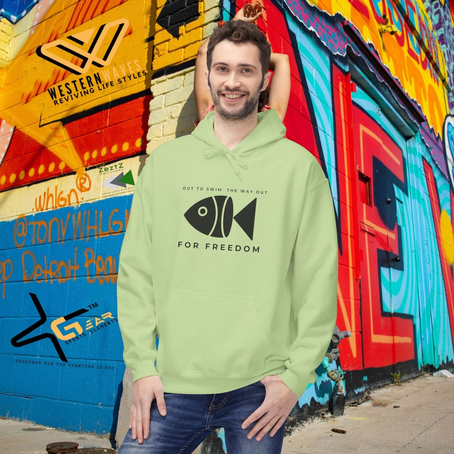 Unisex Midweight Softstyle Fleece Hoodie_ N3+ Series USMWXXFH PI2WW001_ Limited Edition by WesternWaves: