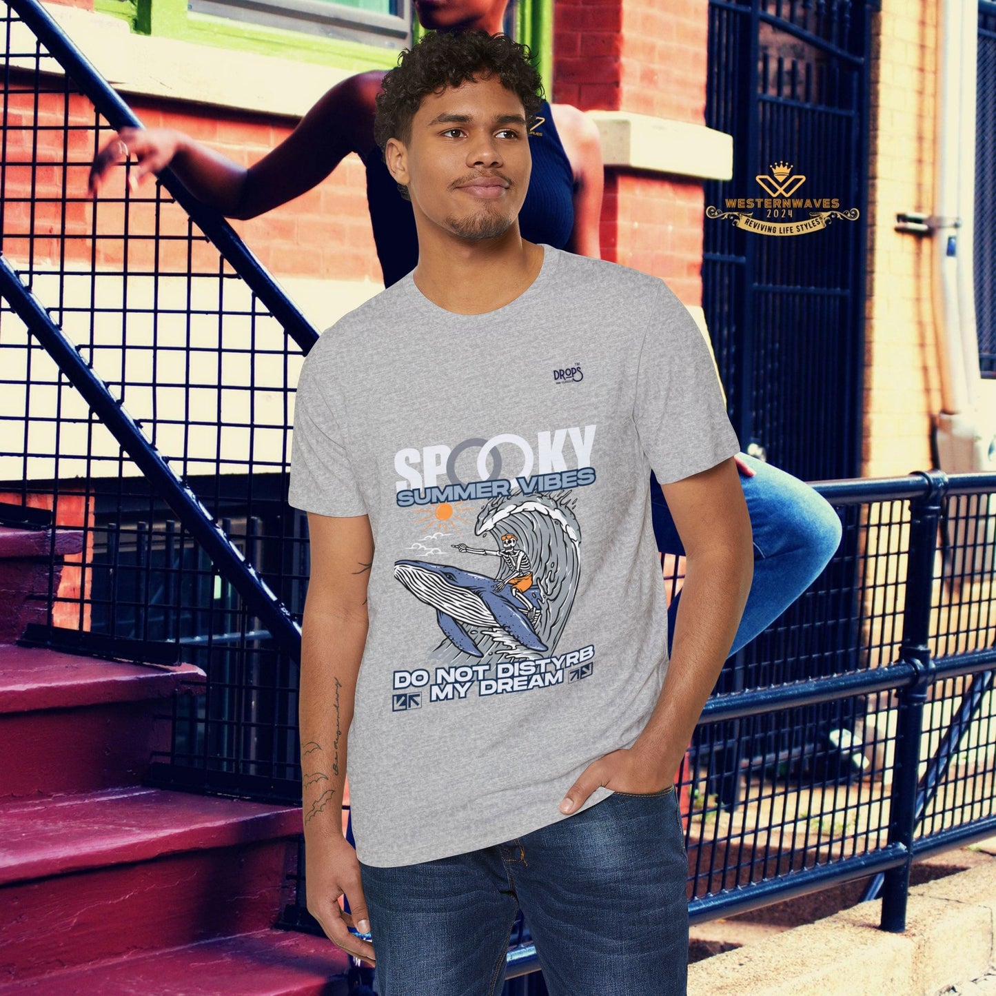 Spooky Summer Vibes Unisex Organic T-Shirt - Eco-Friendly Graphic Tee_ 09 May 2025_ 002
