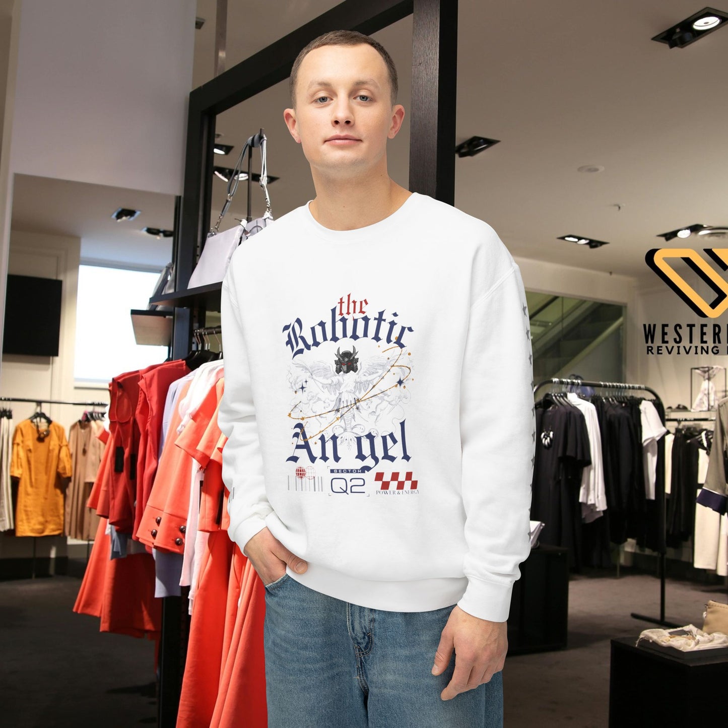 Unisex Lightweight Crewneck Sweatshirt_ N3+ Series ULWCSS PT2WW012_ Limited Edition Unparalleled Quality by WesternWaves: