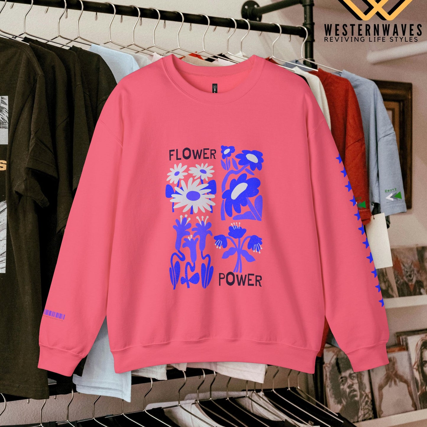 Unisex Heavy Blend™ Crewneck Sweatshirt_ N3+ Series UHBCSS PT2WW030_ Limited Edition Pure Luxury By WesternWaves: