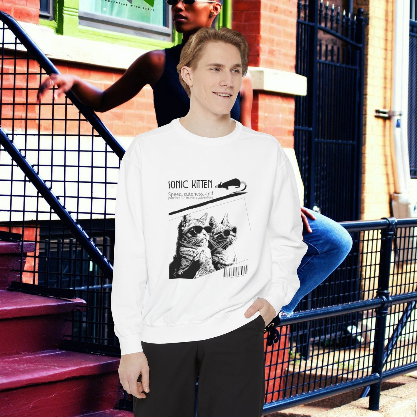 Unisex Garment-Dyed Sweatshirt_ N3+ Series SPW UGDSS PT2WW003_WesternWaves Limited Edition