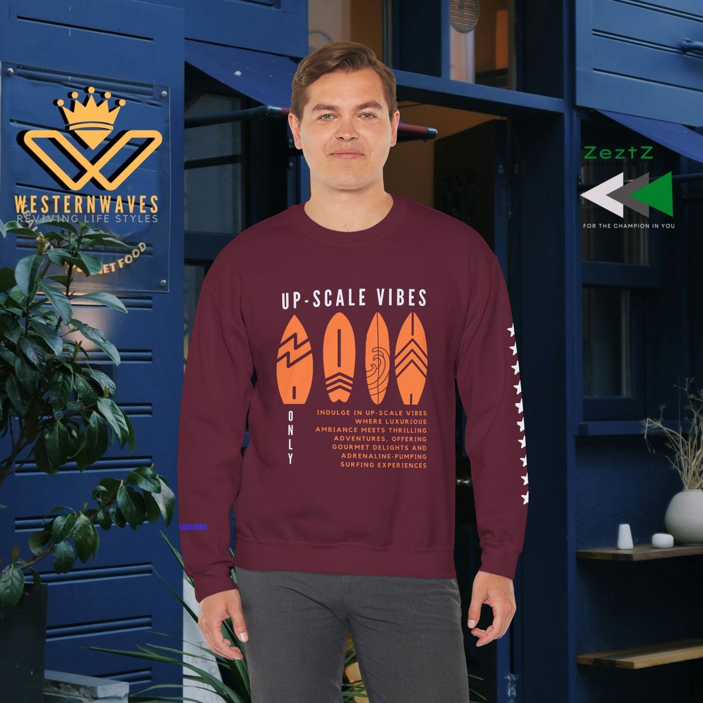 Unisex Heavy Blend™ Crewneck Sweatshirt_ N3+ Series UHBCSS PT2WW009_ Limited Edition Pure Luxury by WesternWaves: