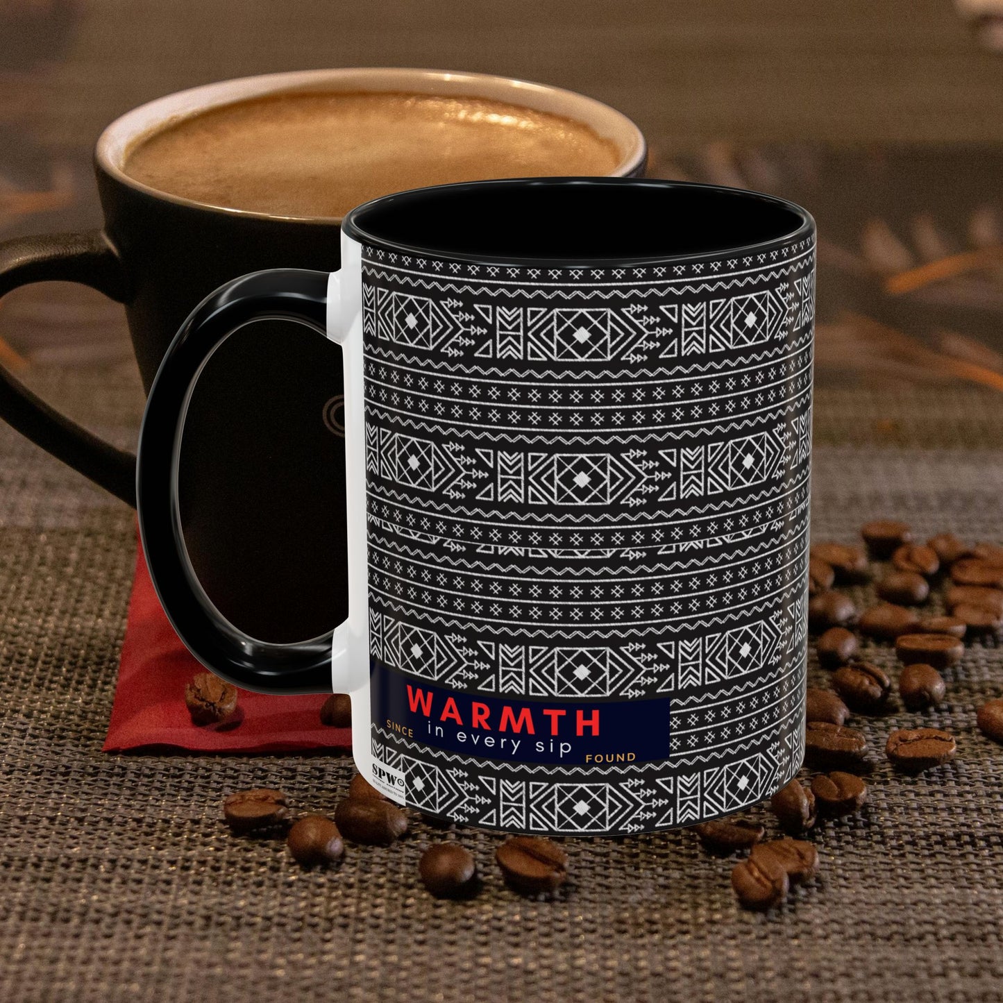 Accent Coffee Mug 11, 15oz_ N2 Series ACM11OZ PT2WW007_ Vibrant Limited Edition Design by WesternWawes: