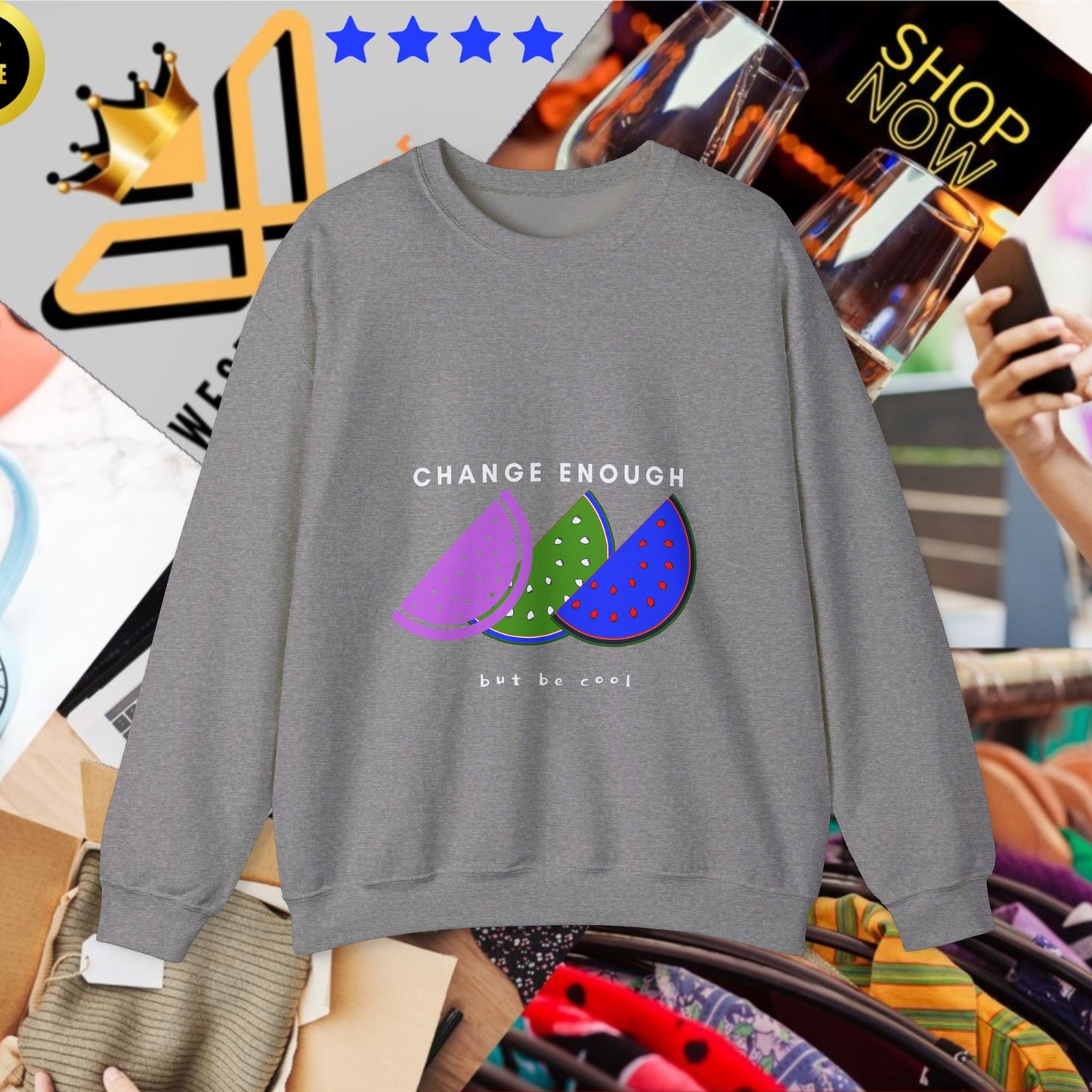 Unisex Heavy Blend™ Crewneck Sweatshirt_ N2+ Series UHBCSS PT2WW003_L imited Edition Pure Luxury for Every Occasion by WesternWaves:
