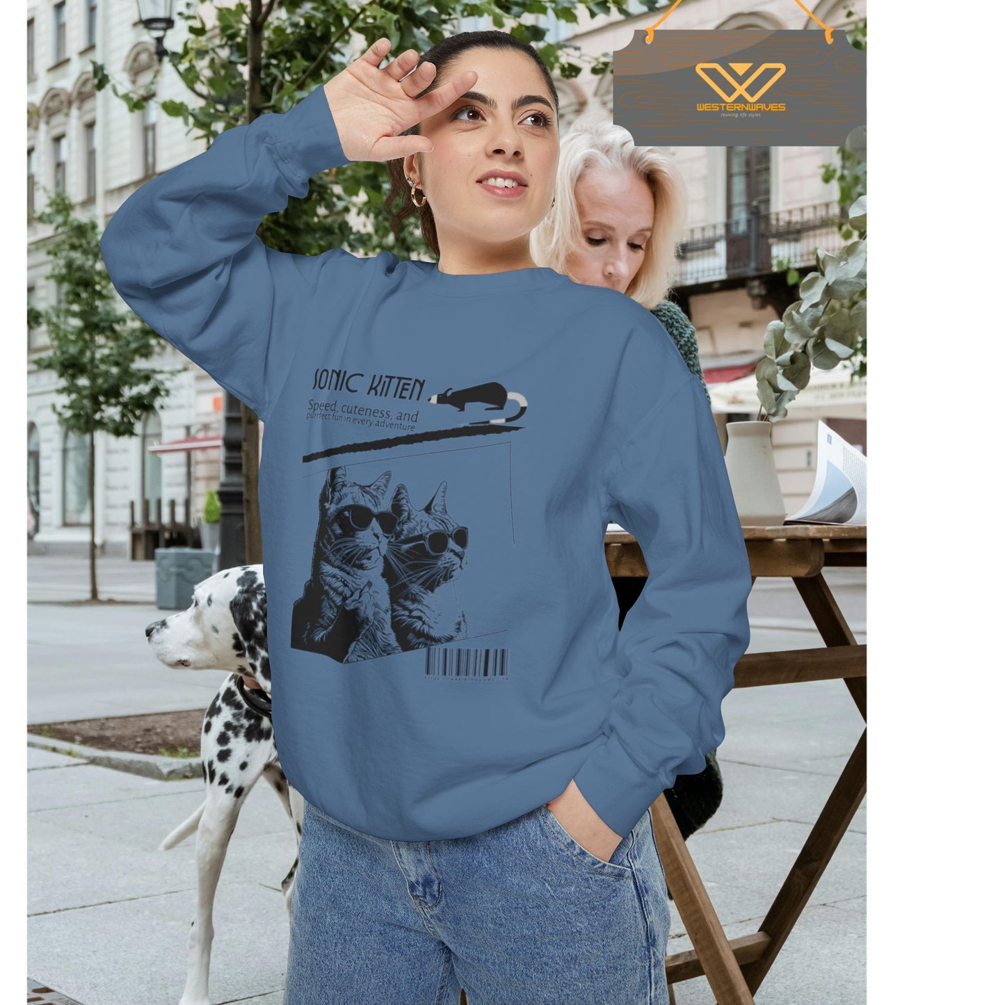 Unisex Garment-Dyed Sweatshirt_ N3+ Series SPW UGDSS PT2WW003_WesternWaves Limited Edition