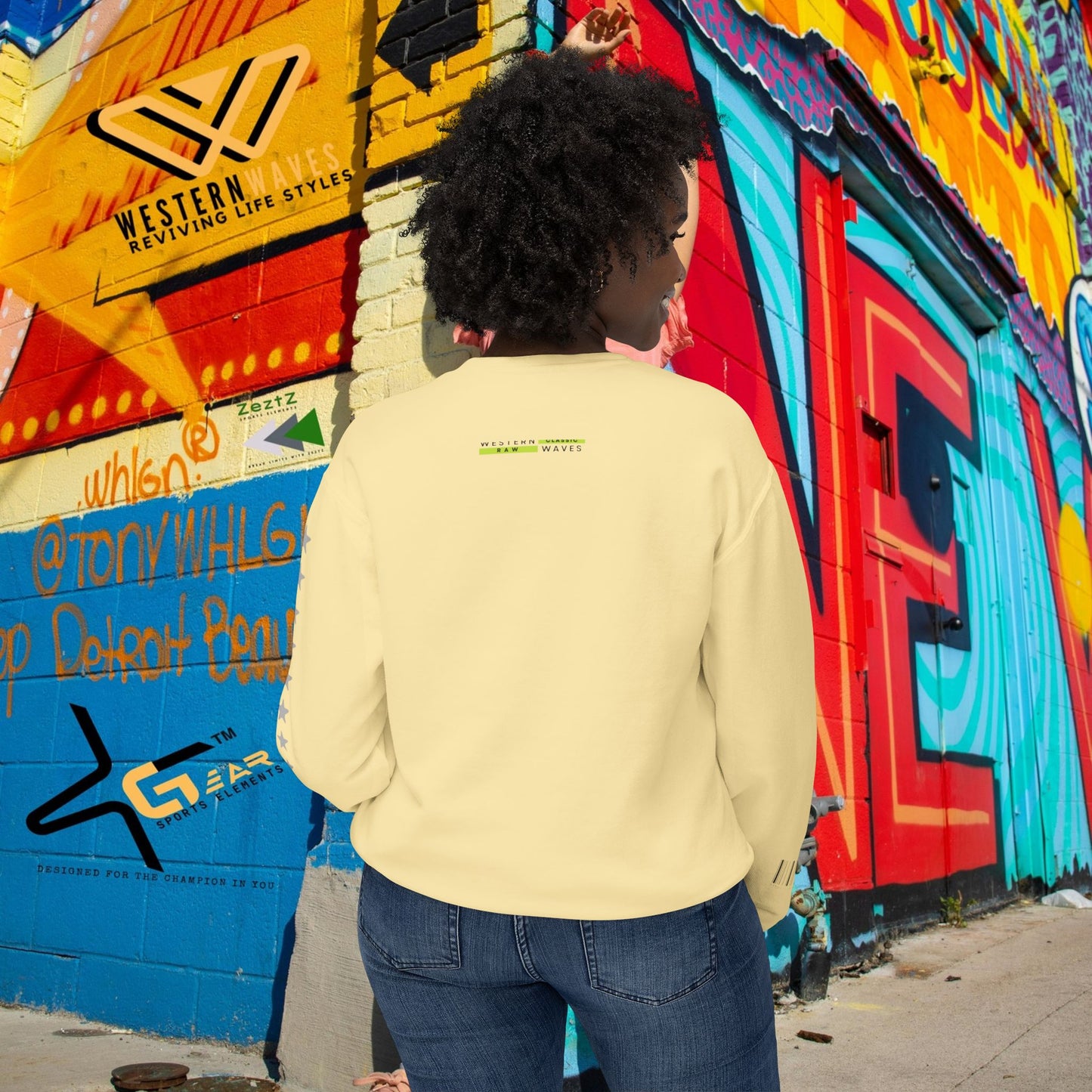 Unisex Lightweight Crewneck Sweatshirt_ N3+ Series ULWCSS PT2WW012_ Limited Edition Unparalleled Quality by WesternWaves: