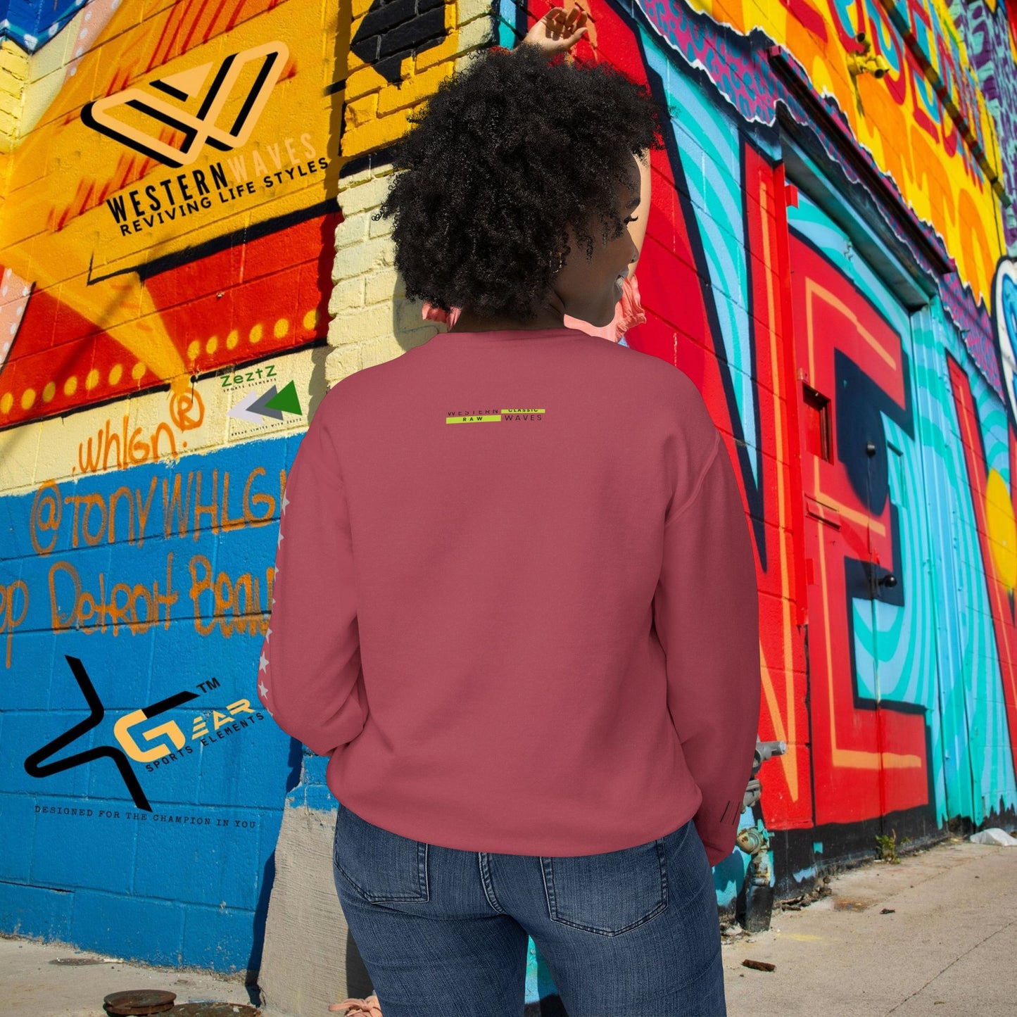 Unisex Lightweight Crewneck Sweatshirt_ N3+ Series ULWCSS PT2WW012_ Limited Edition Unparalleled Quality by WesternWaves: