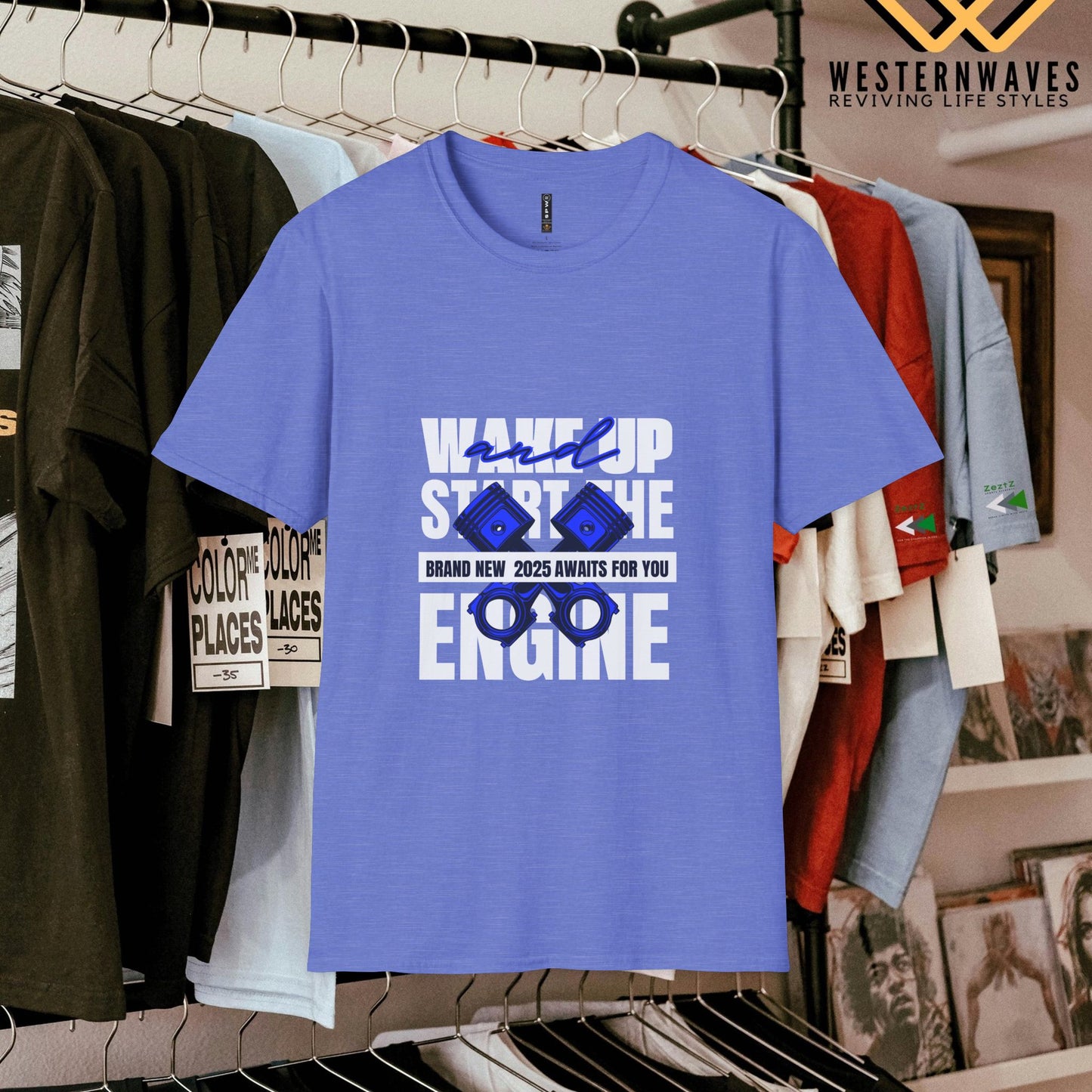 Unisex Softstyle T-Shirt_ N3+ Series USSTS FT2WW004_ Redefine Relaxation Limited Edition by WesternWaves: