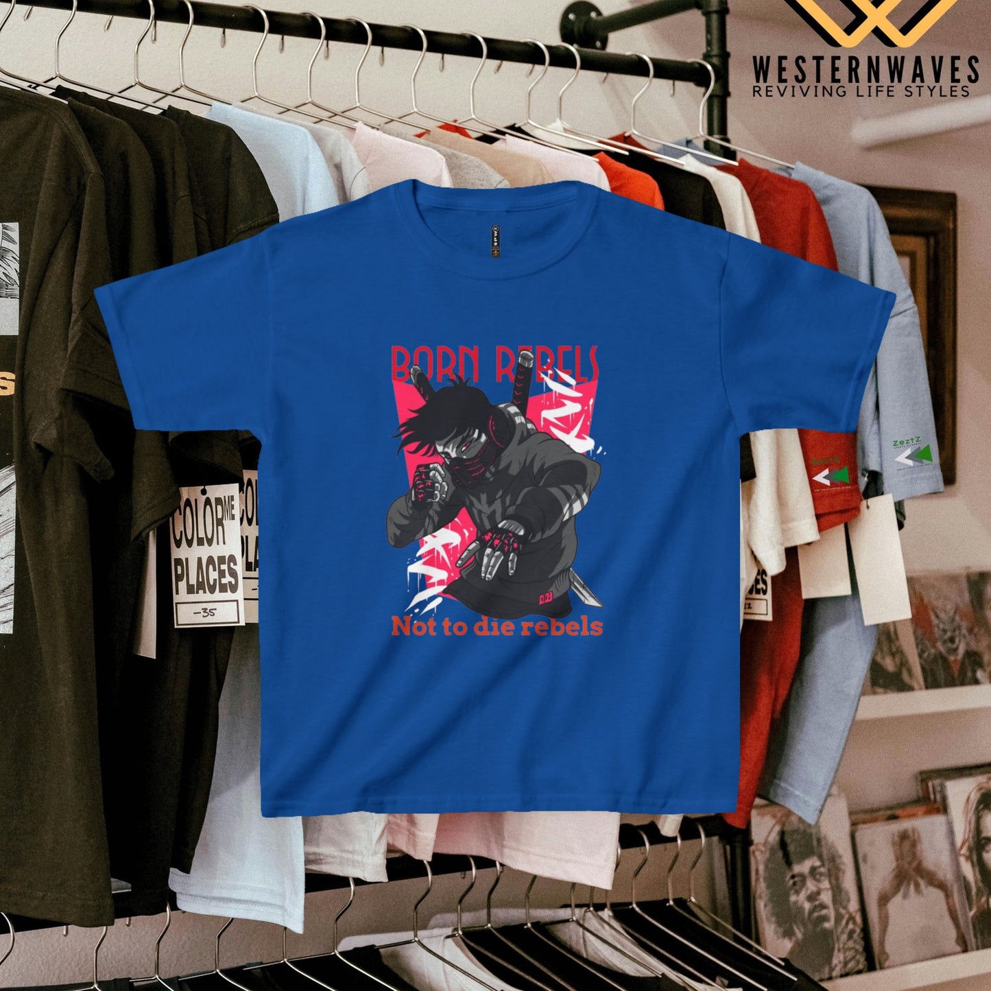 Kids Heavy Cotton™ Tee_ N3+ Series KHCT PT2WW004_ Limited Edition Durable Comfort for Every Adventure by WesternWaves: